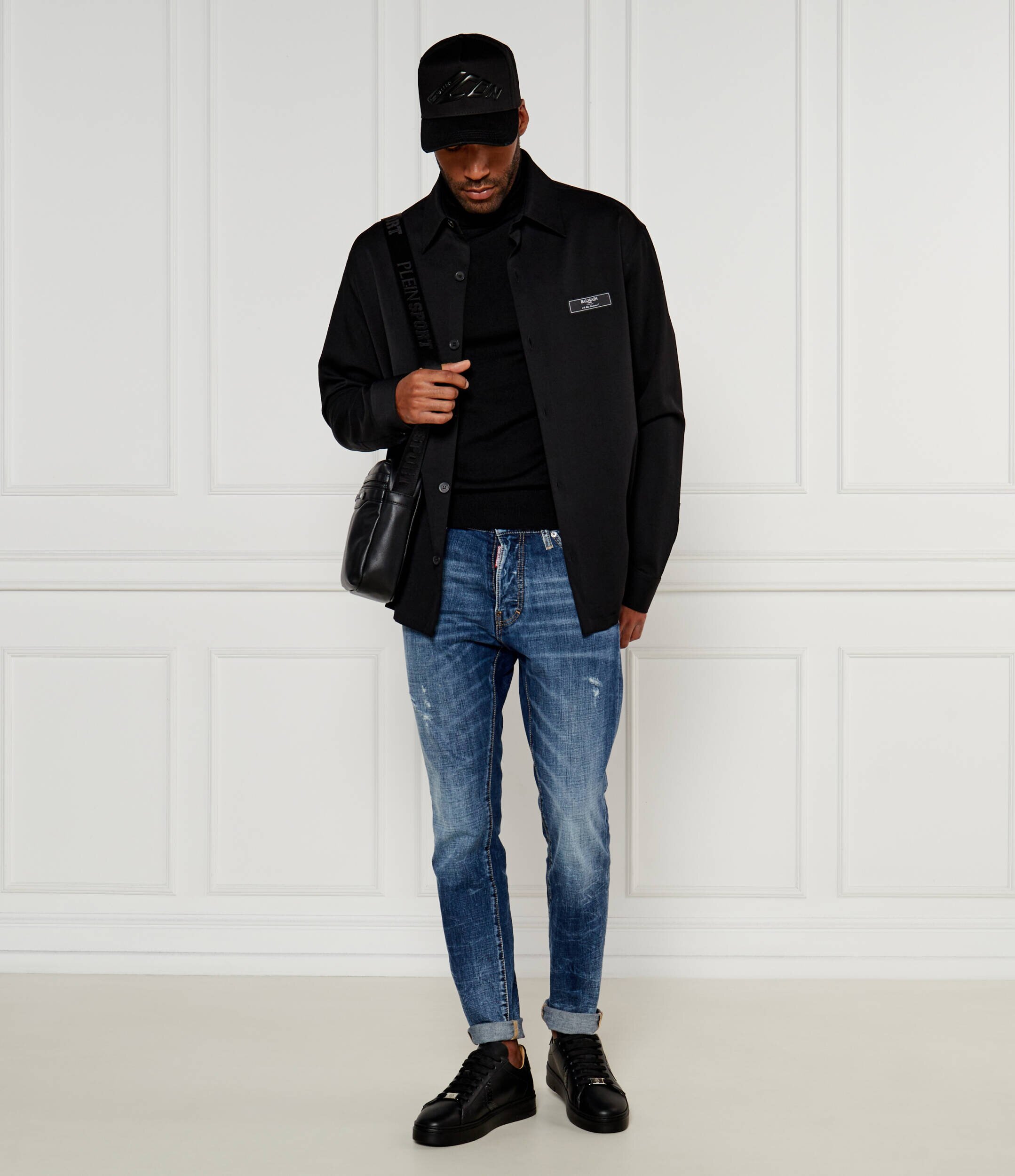 Balmain De lână cămașă | Loose fit