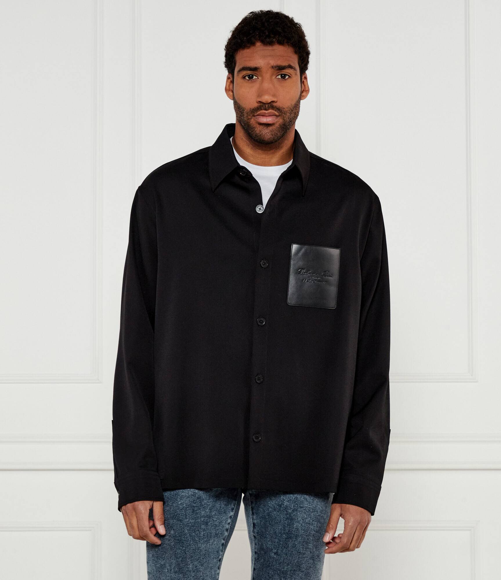Balmain De lână cămașă | Oversize fit
