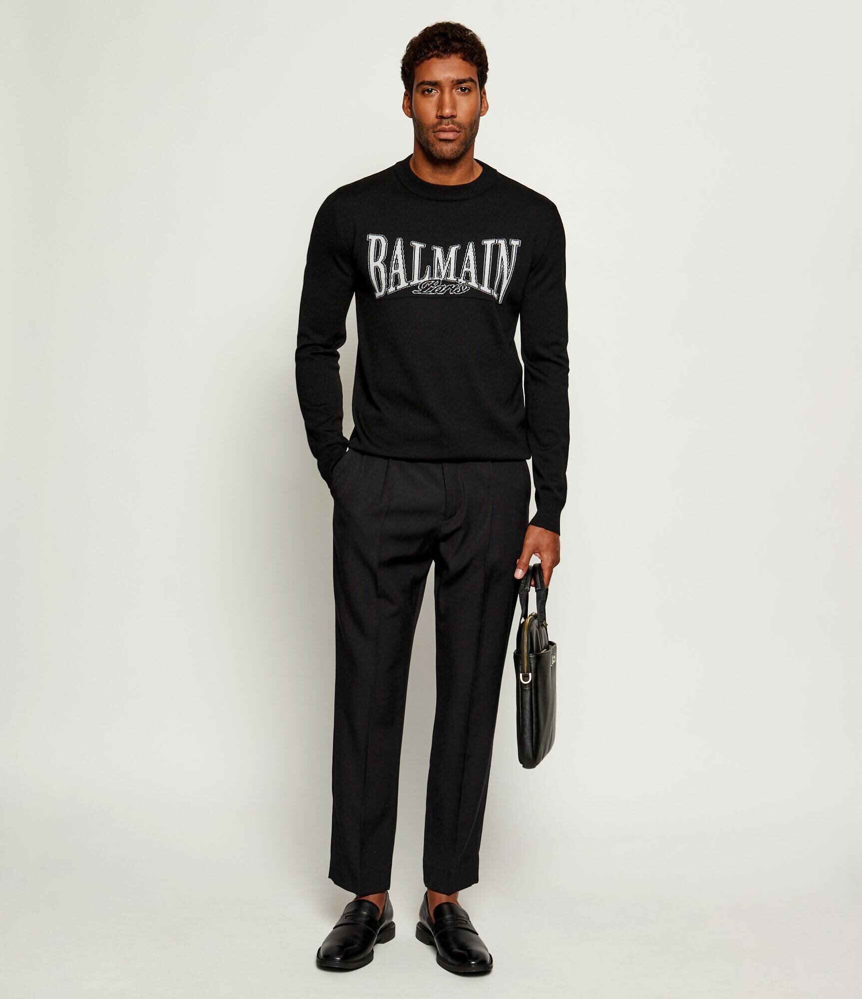 Balmain De lână pantaloni chino | Straight fit