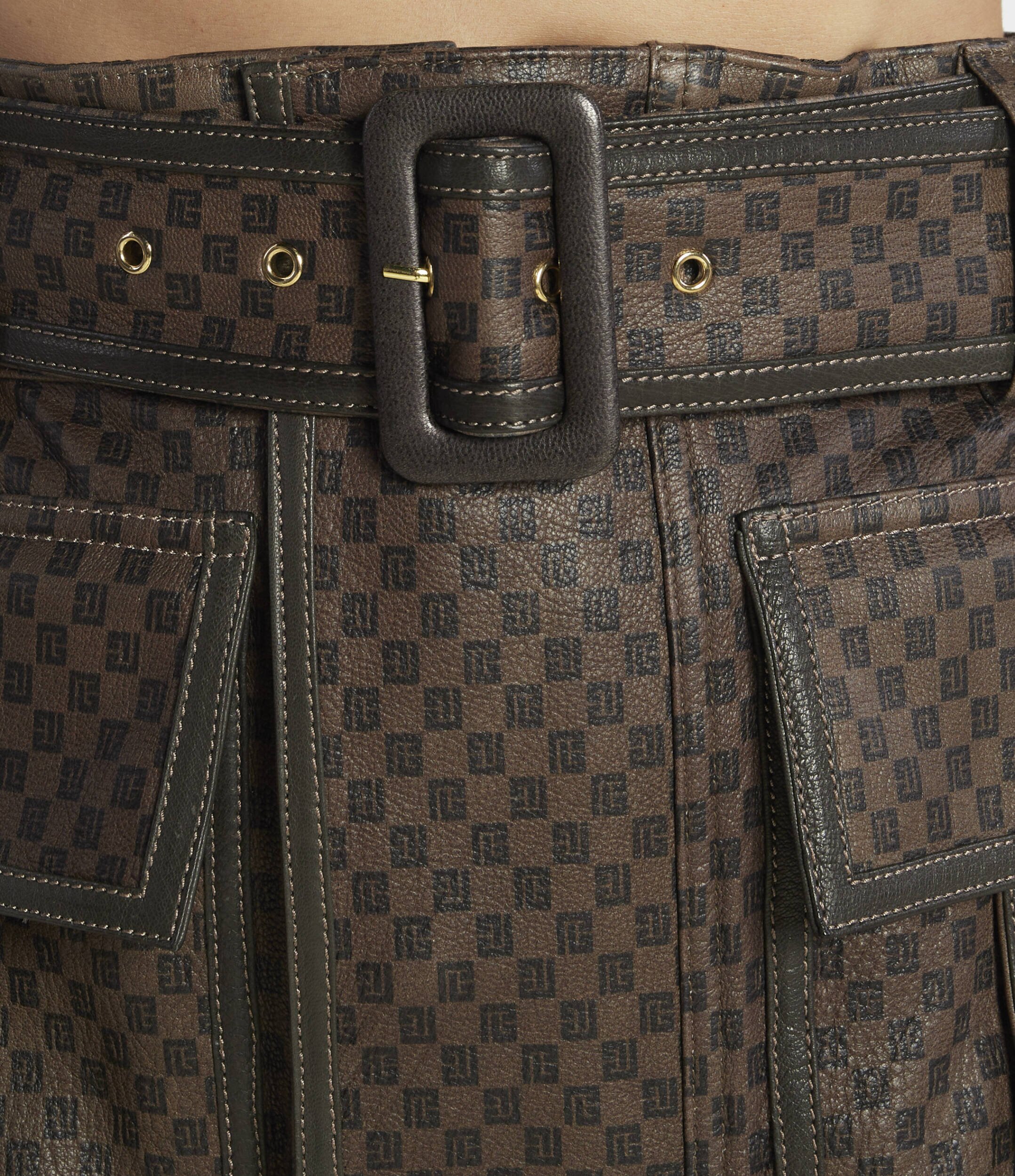Balmain De piele fustă