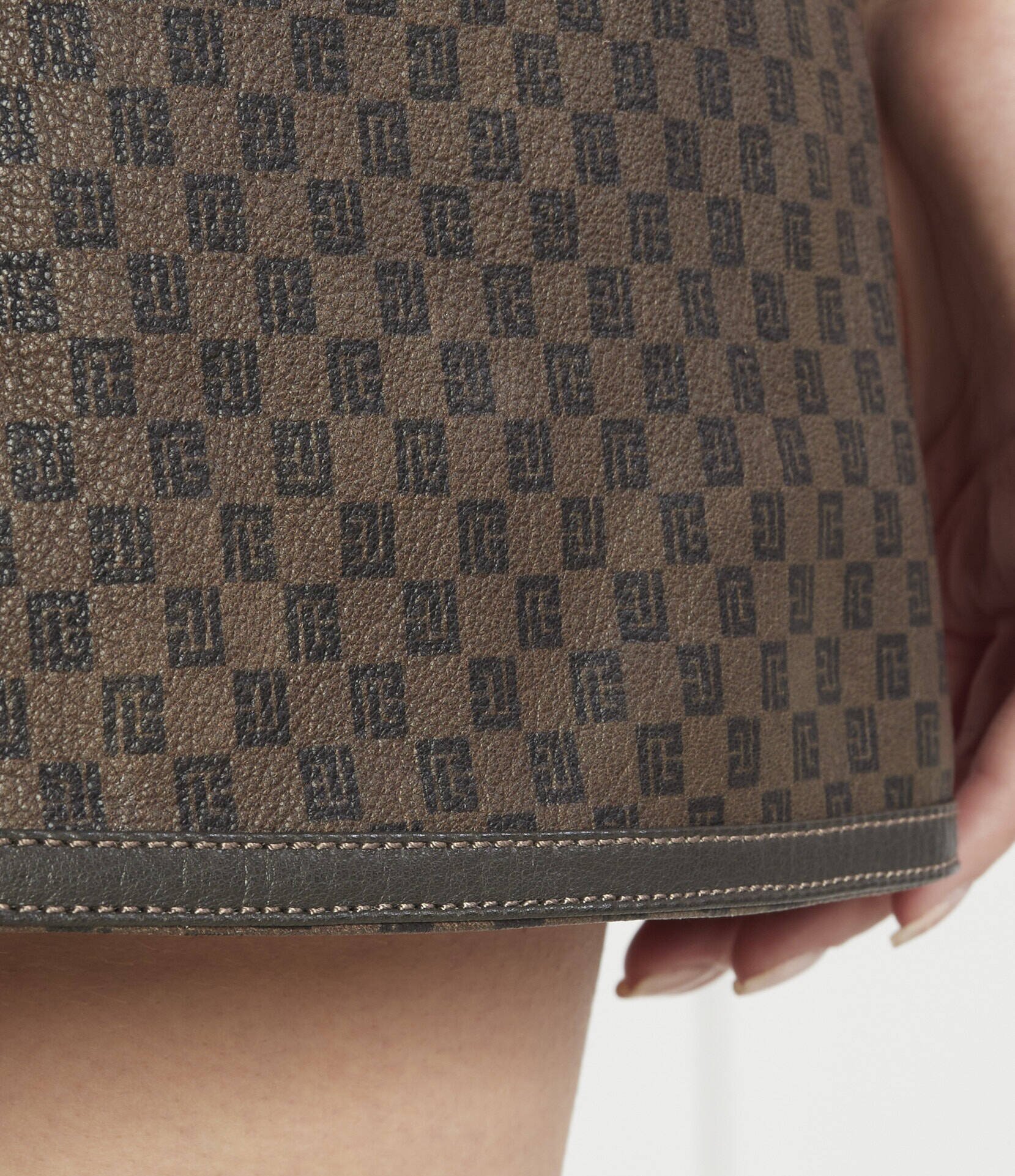 Balmain De piele fustă