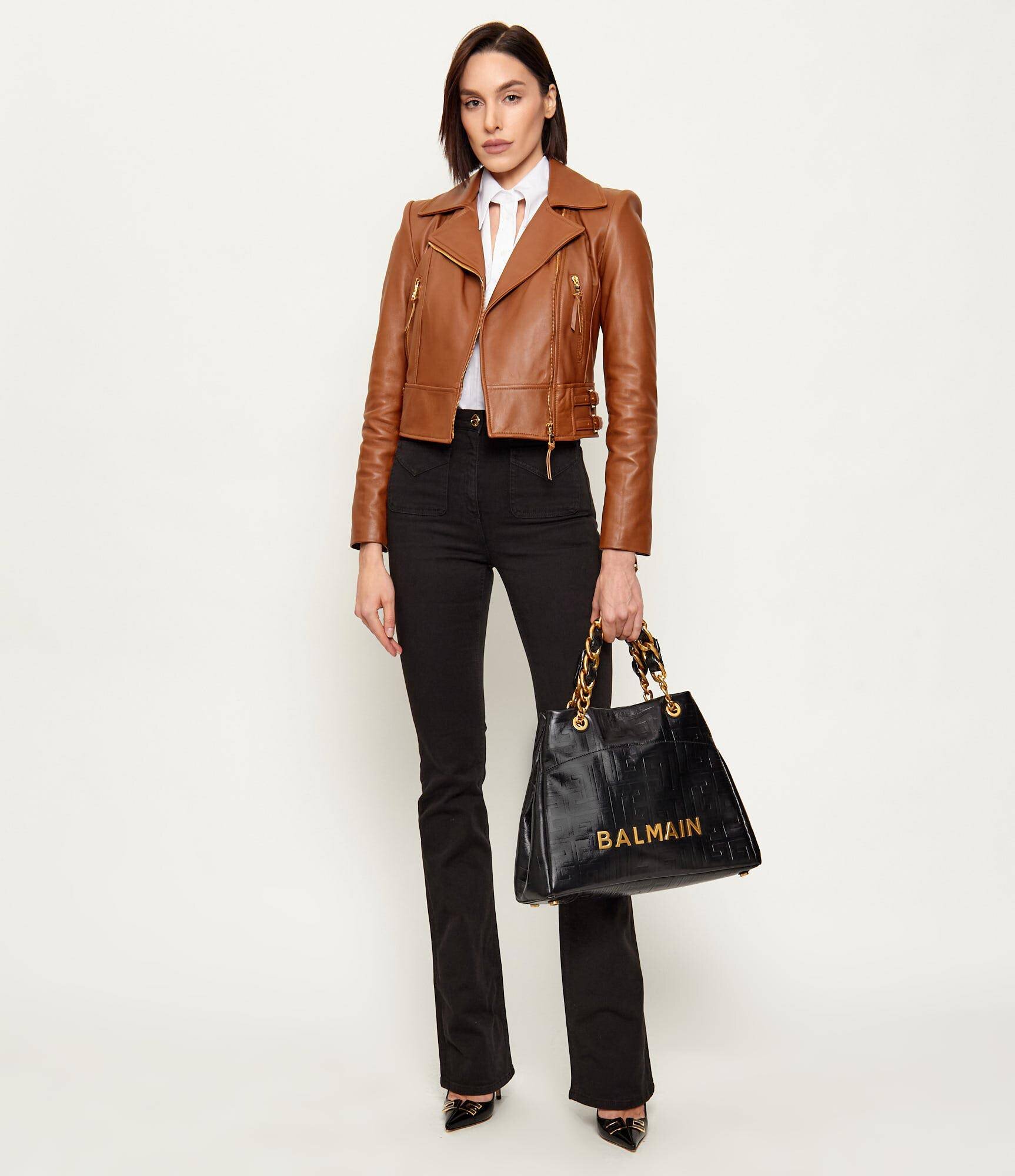 Balmain De piele geantă shopper 1945 SOFT
