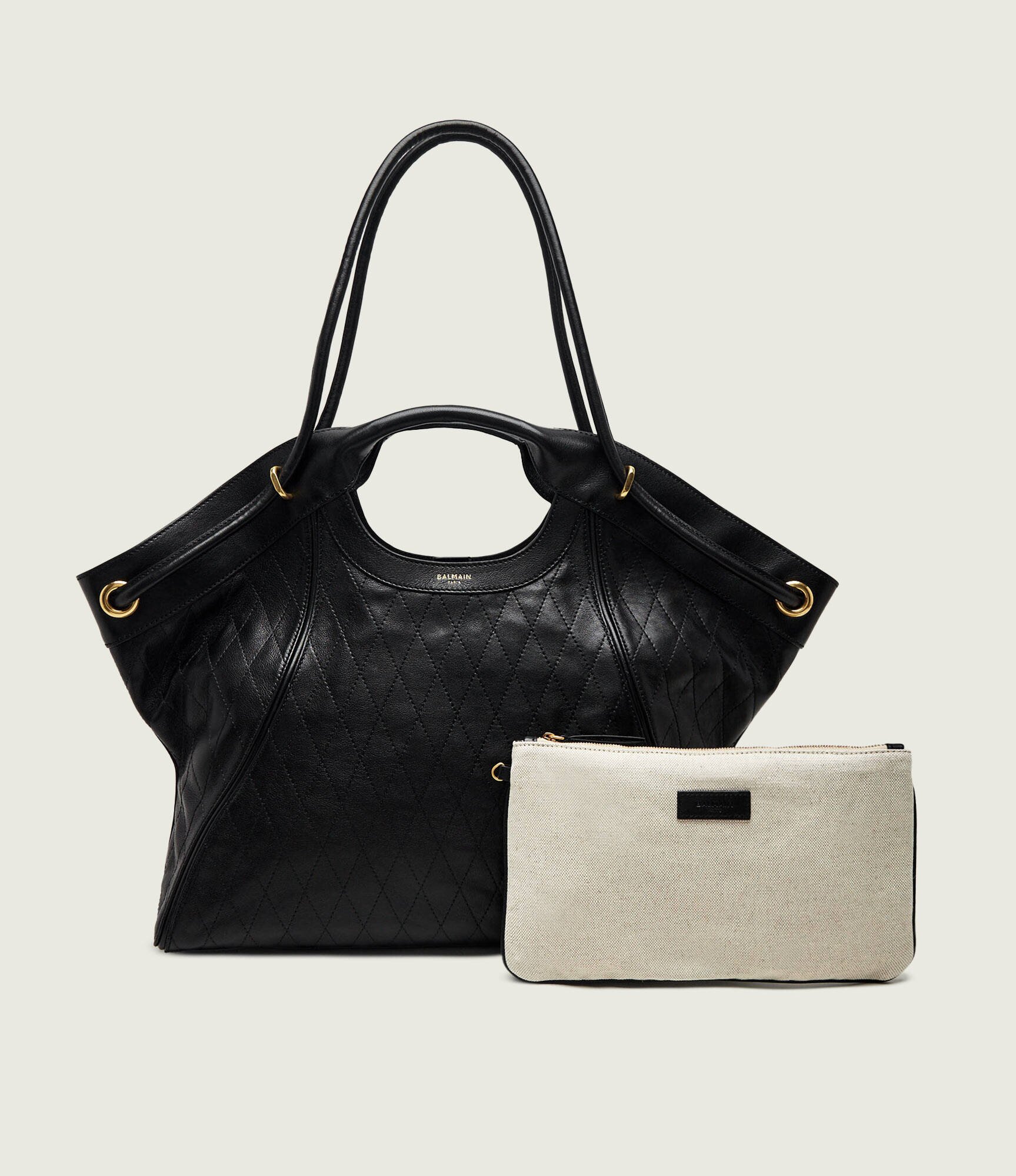 Balmain De piele geantă shopper + borsetă