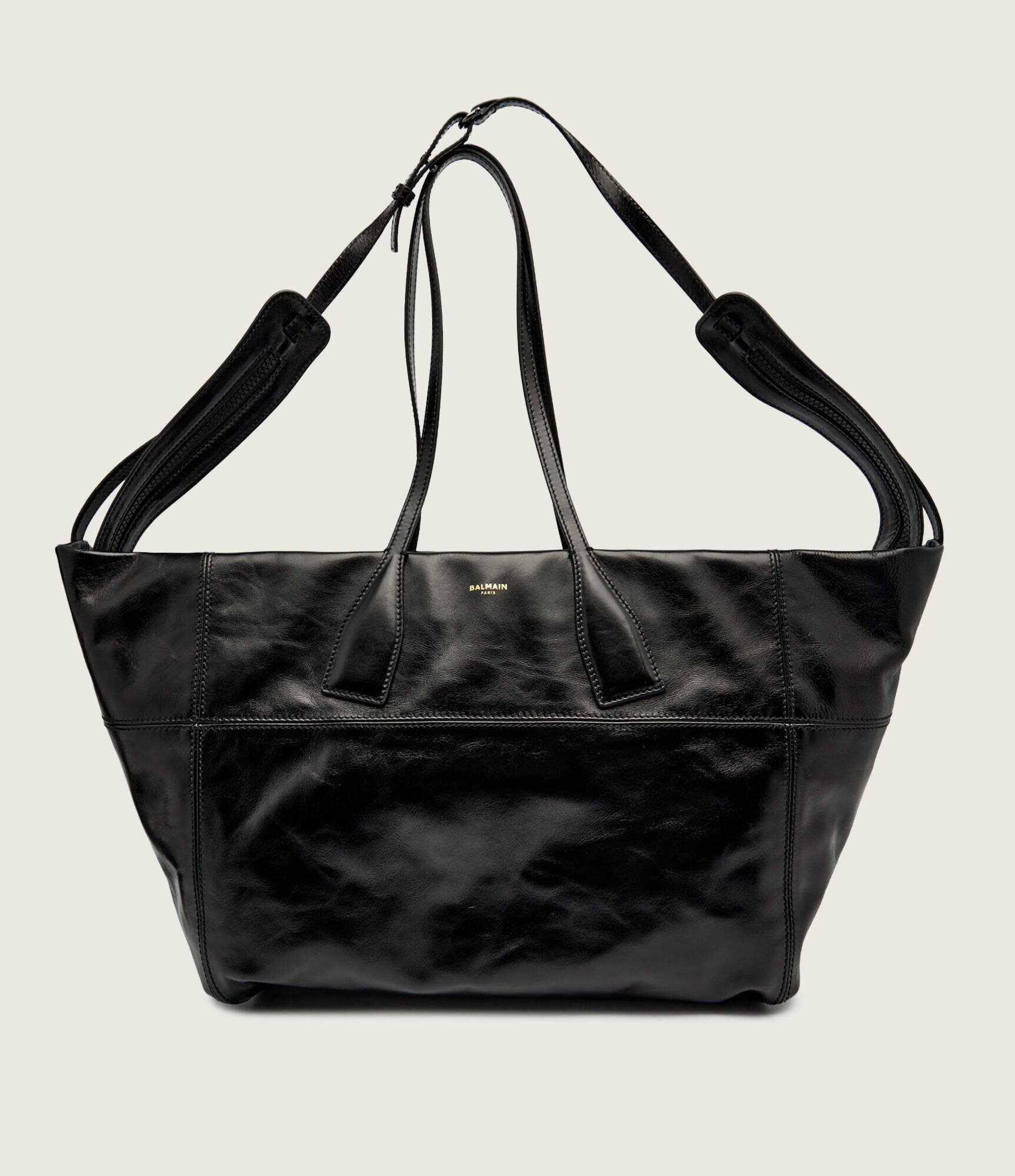 Balmain De piele geantă shopper TRACK ZIP