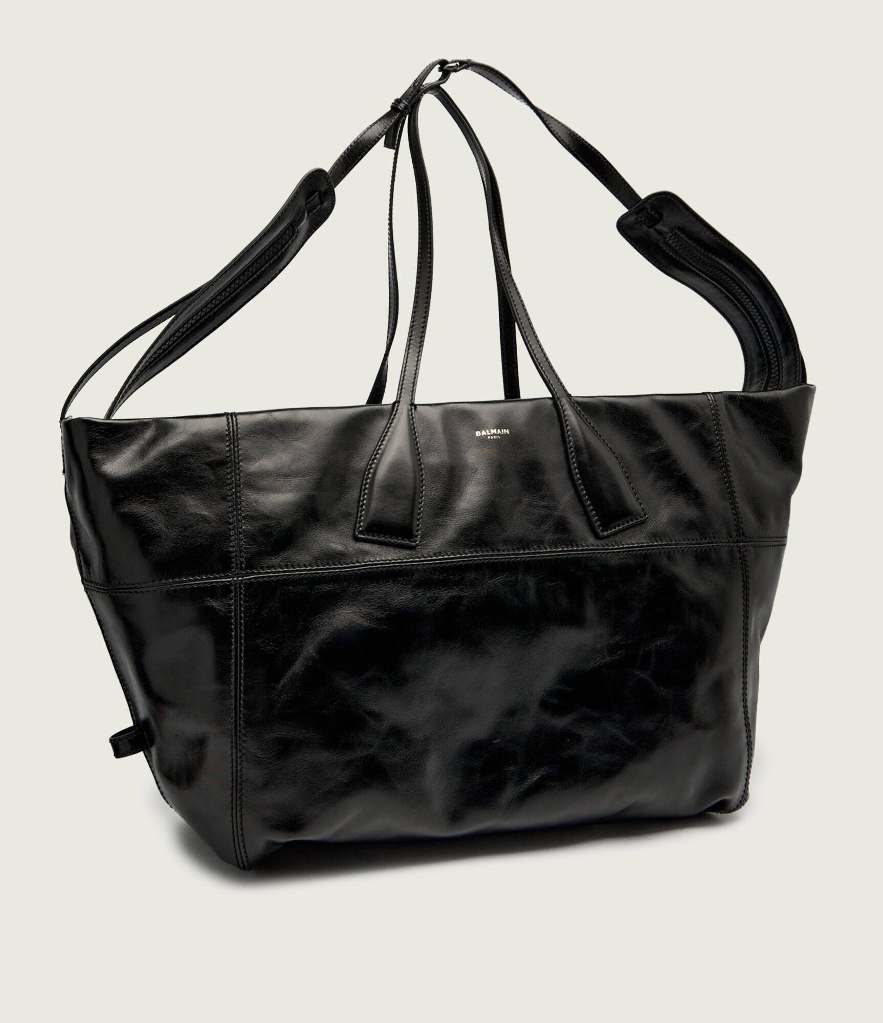 Balmain De piele geantă shopper TRACK ZIP
