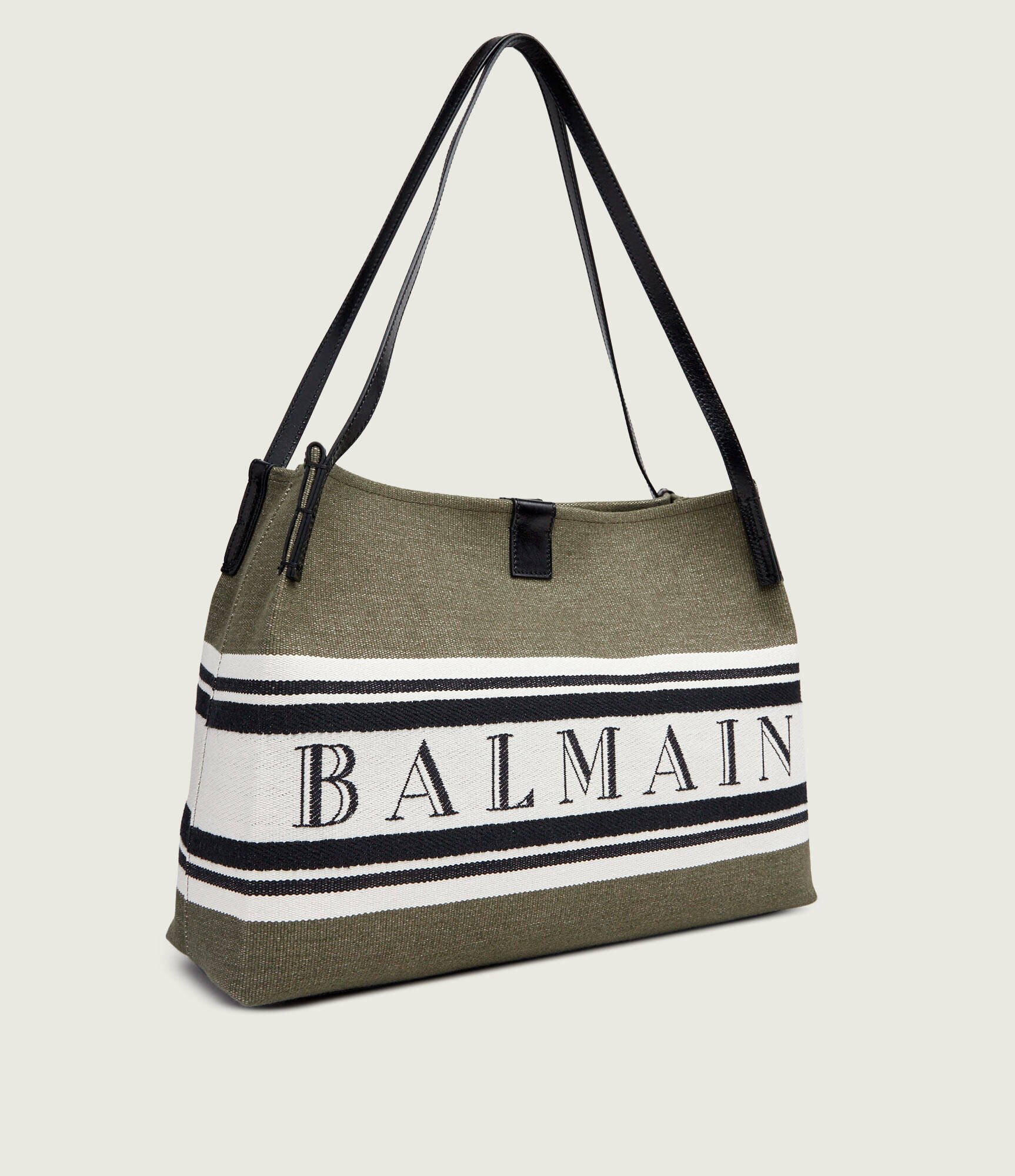 Balmain Geantă shopper Release cu adaos de piele