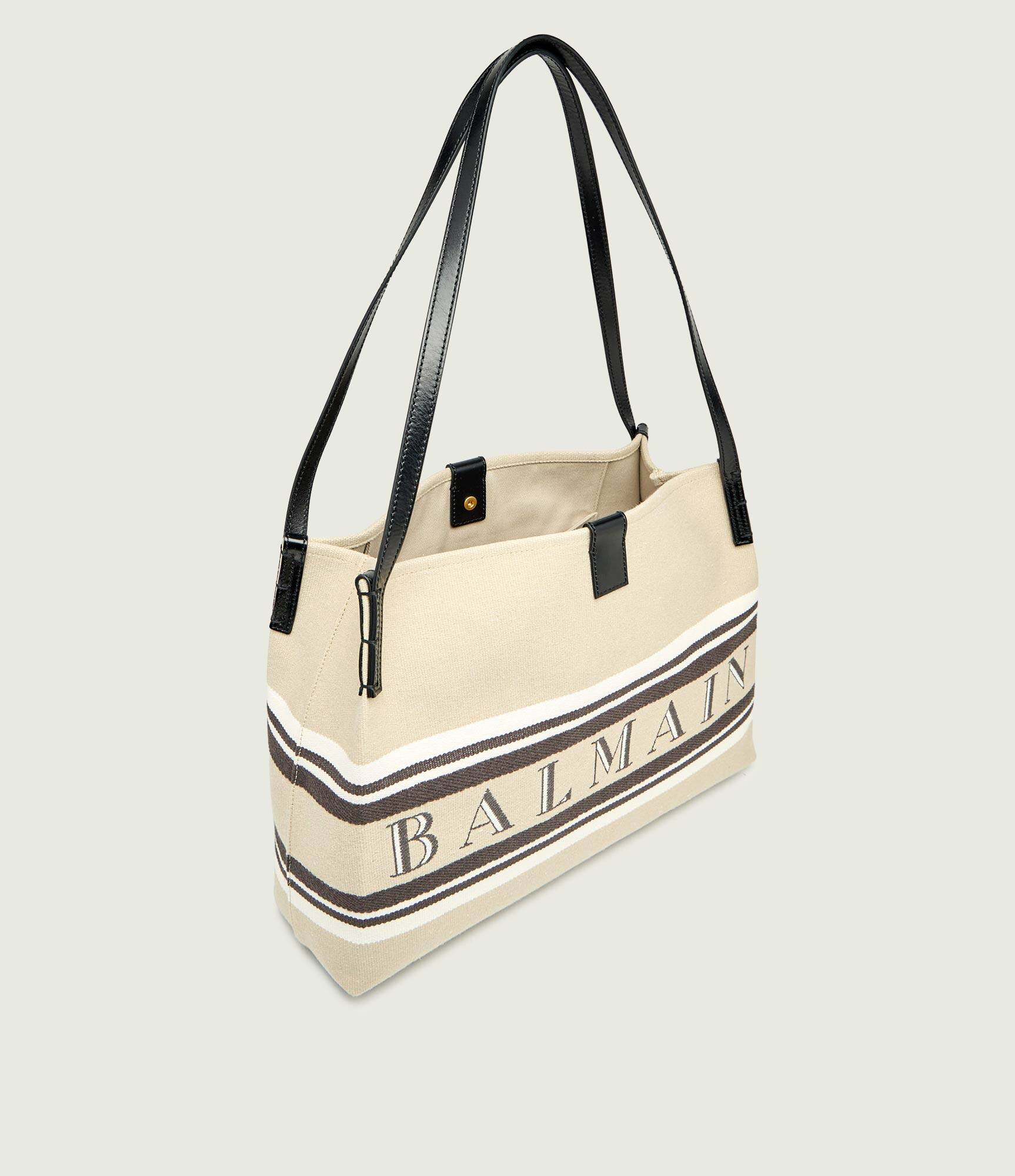Balmain Geantă shopper Release cu adaos de piele