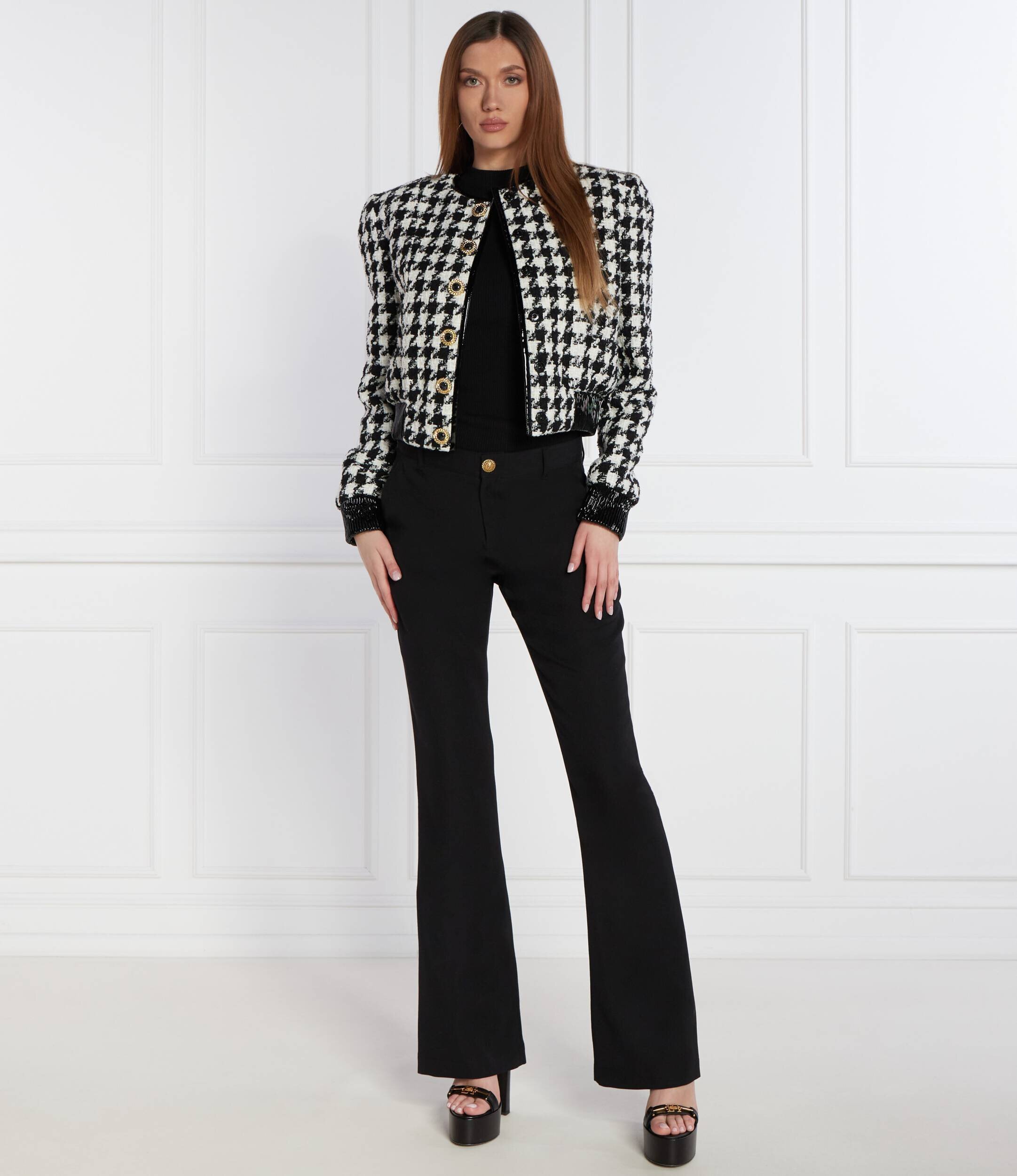 Balmain Sacou | Cropped Fit cu adaos de lână