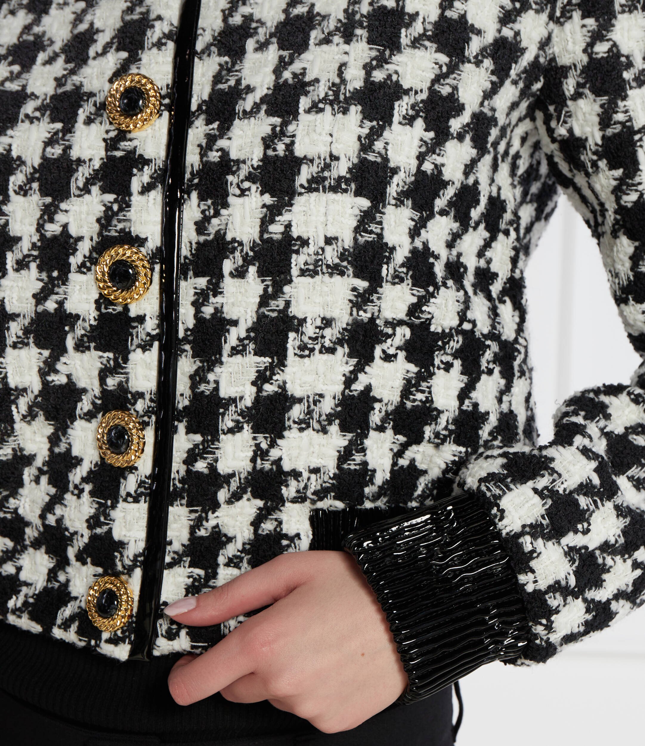 Balmain Sacou | Cropped Fit cu adaos de lână