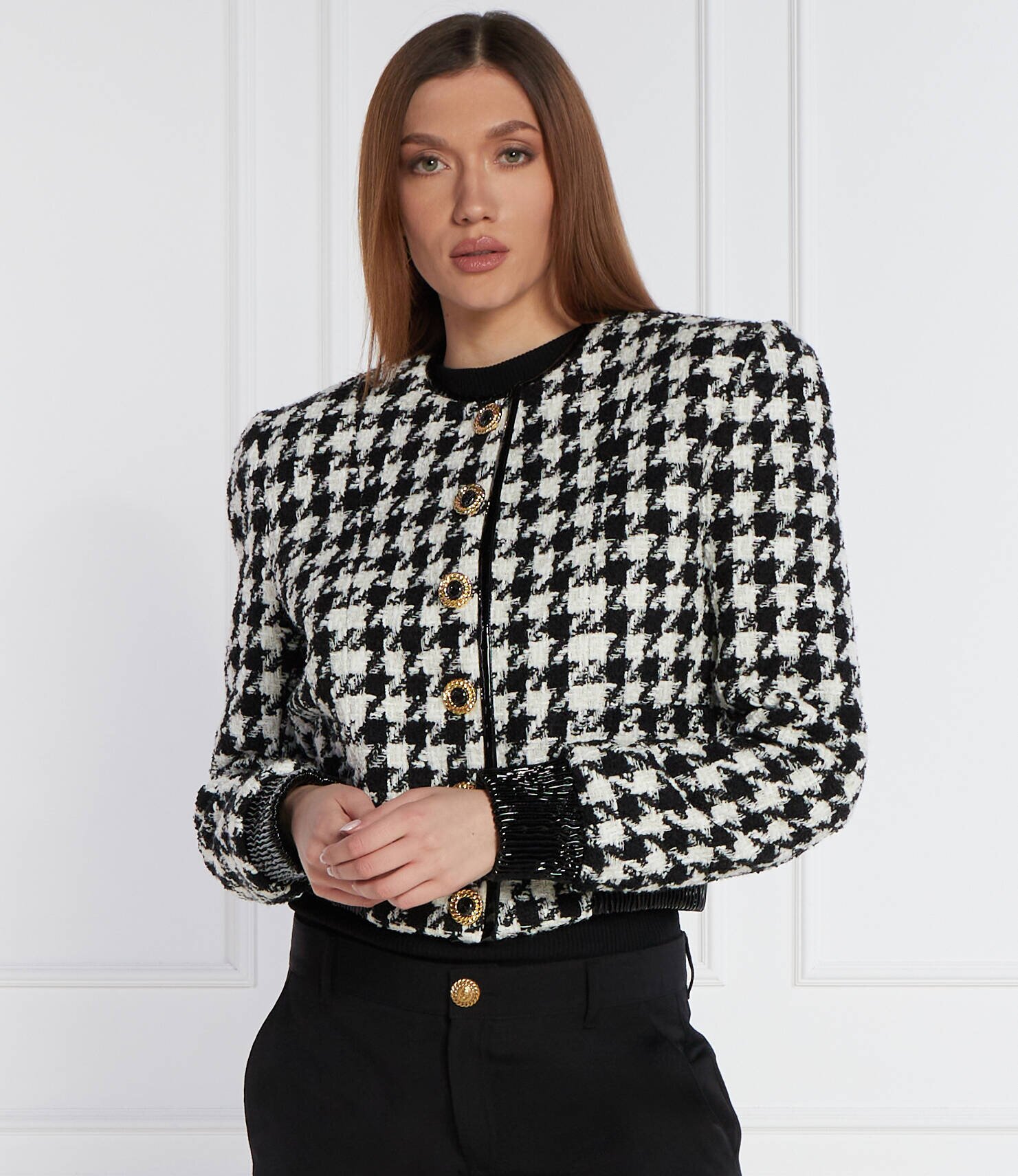 Balmain Sacou | Cropped Fit cu adaos de lână