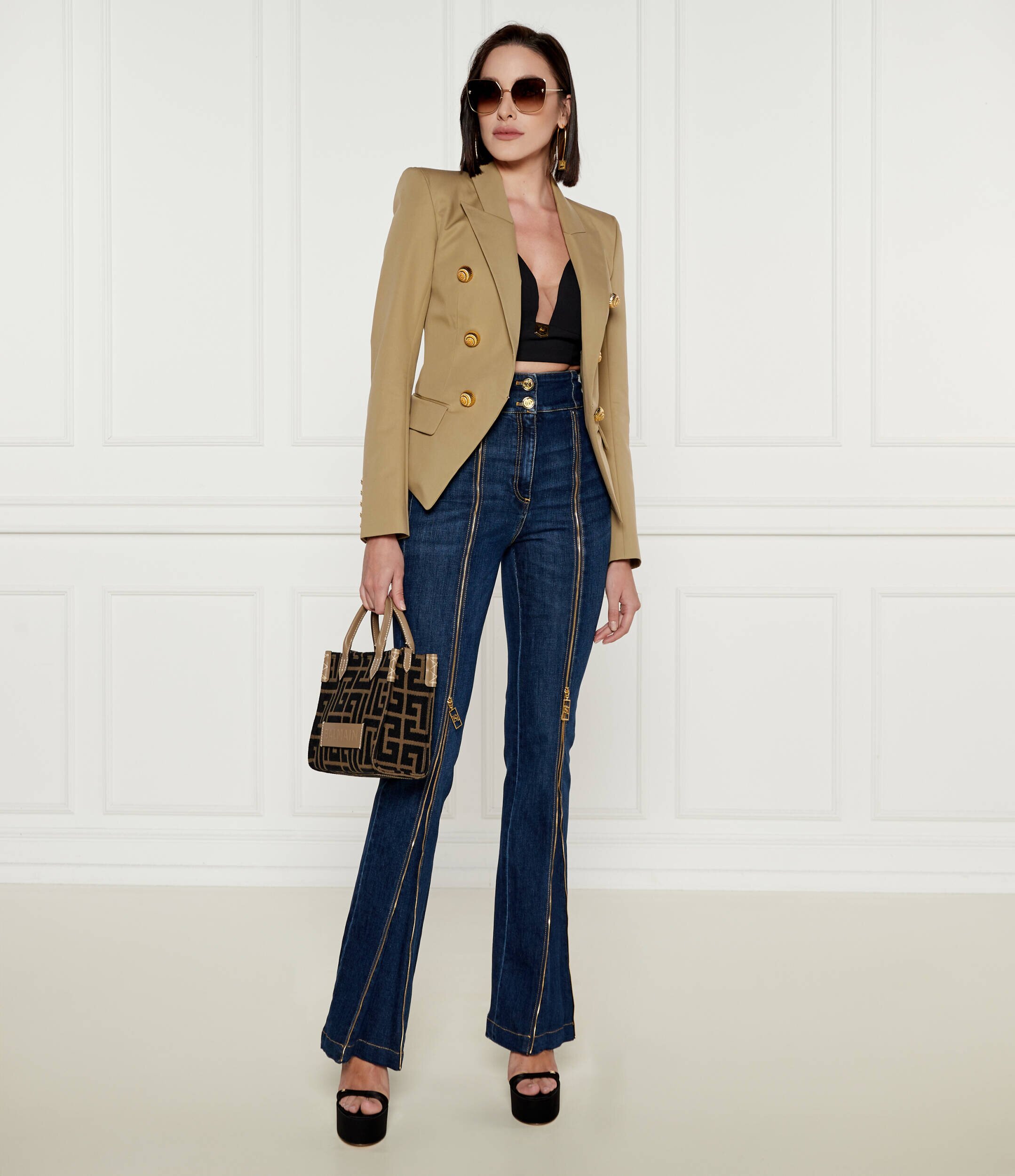 Balmain Sacou | Slim Fit cu adaos de mătase