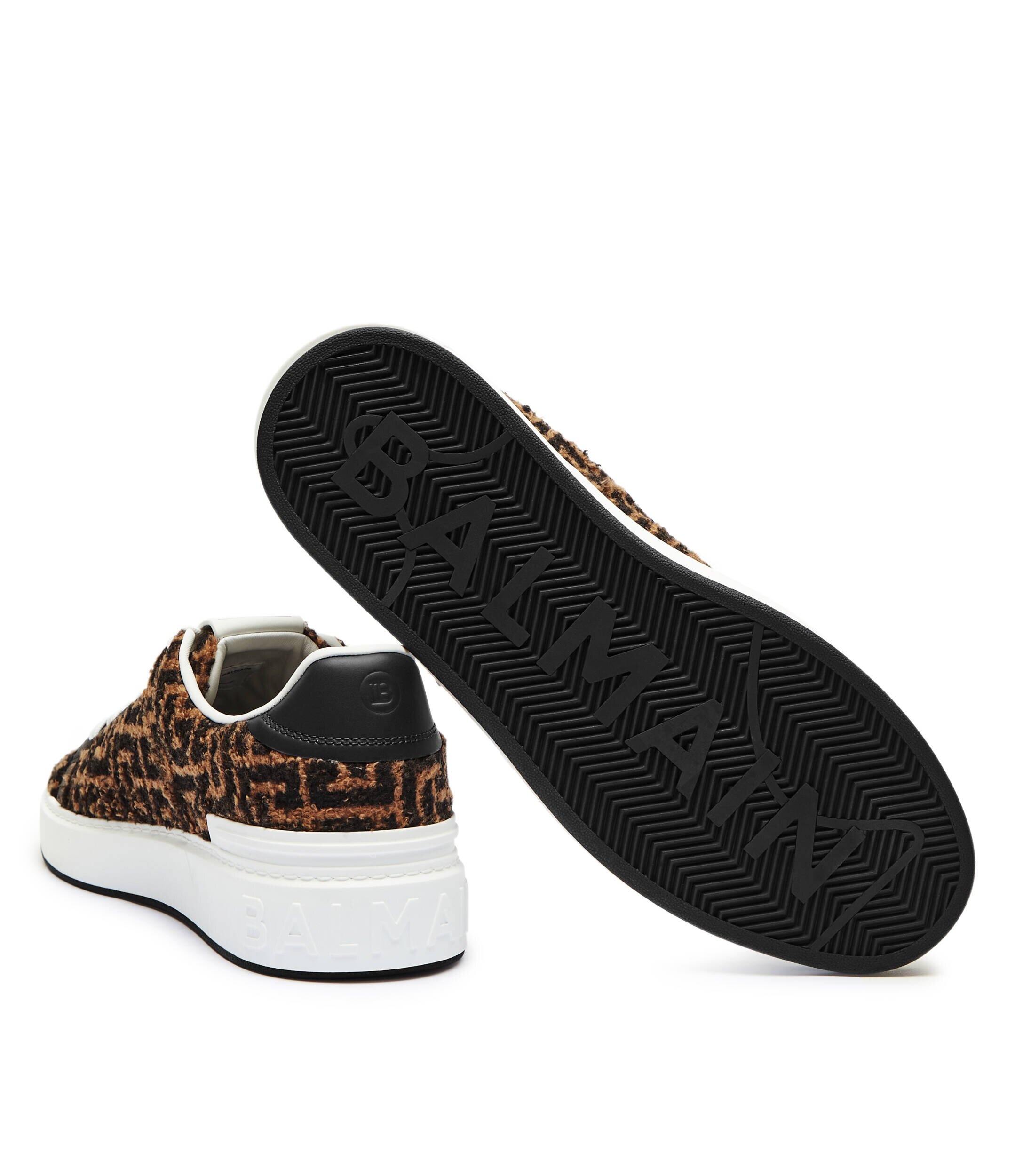 Balmain Sneakers B-COURT cu adaos de piele