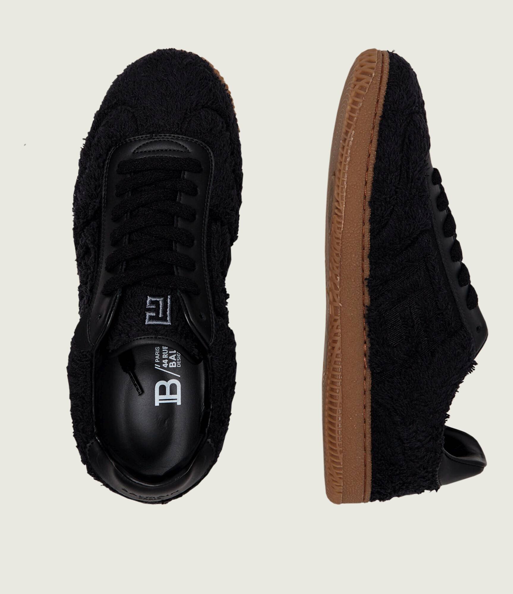 Balmain Sneakers cu adaos de piele