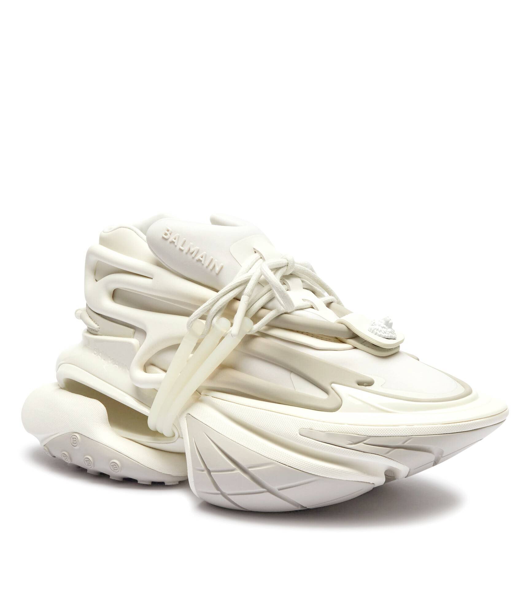 Balmain Sneakers cu adaos de piele
