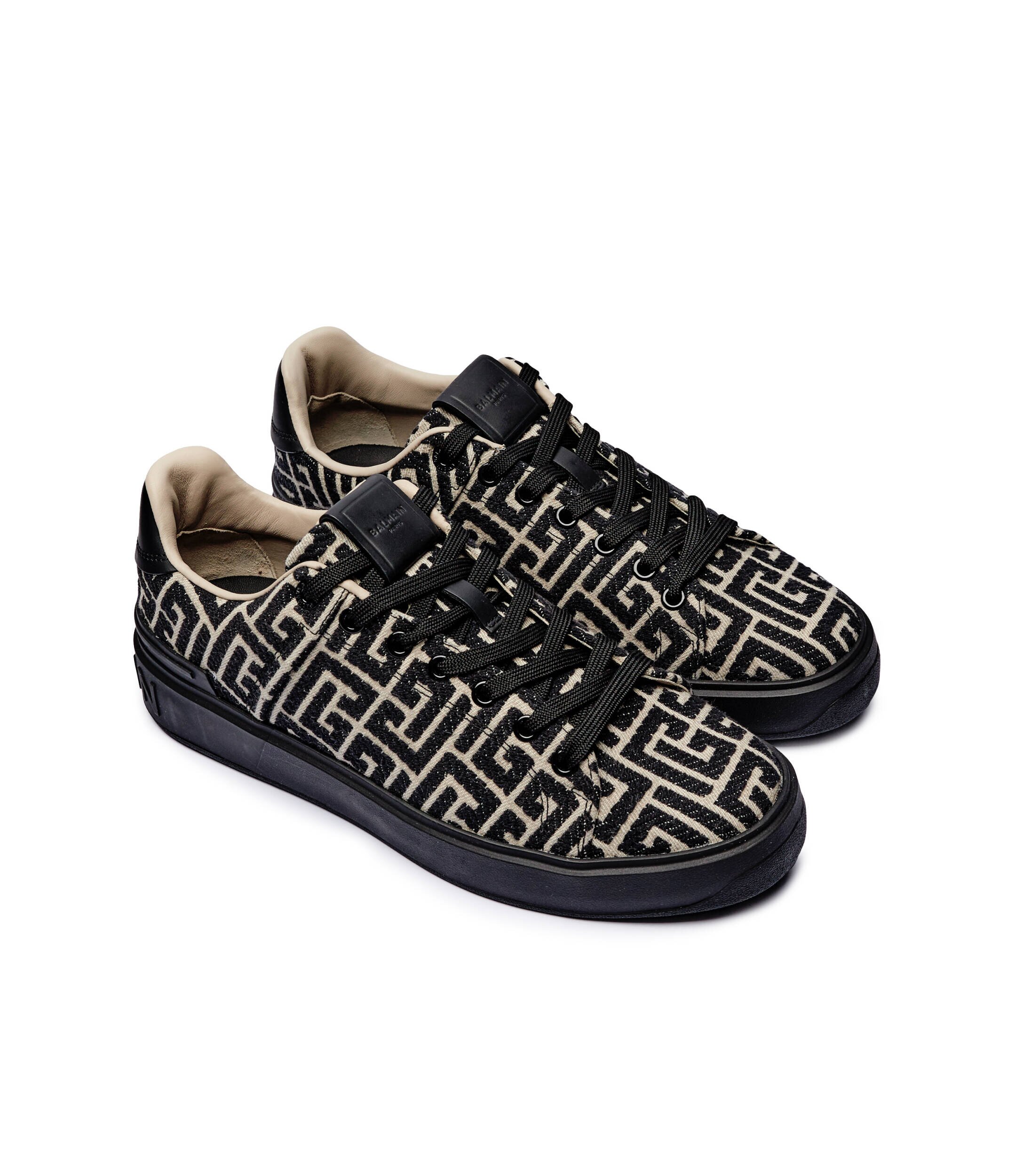 Balmain Sneakers cu adaos de piele
