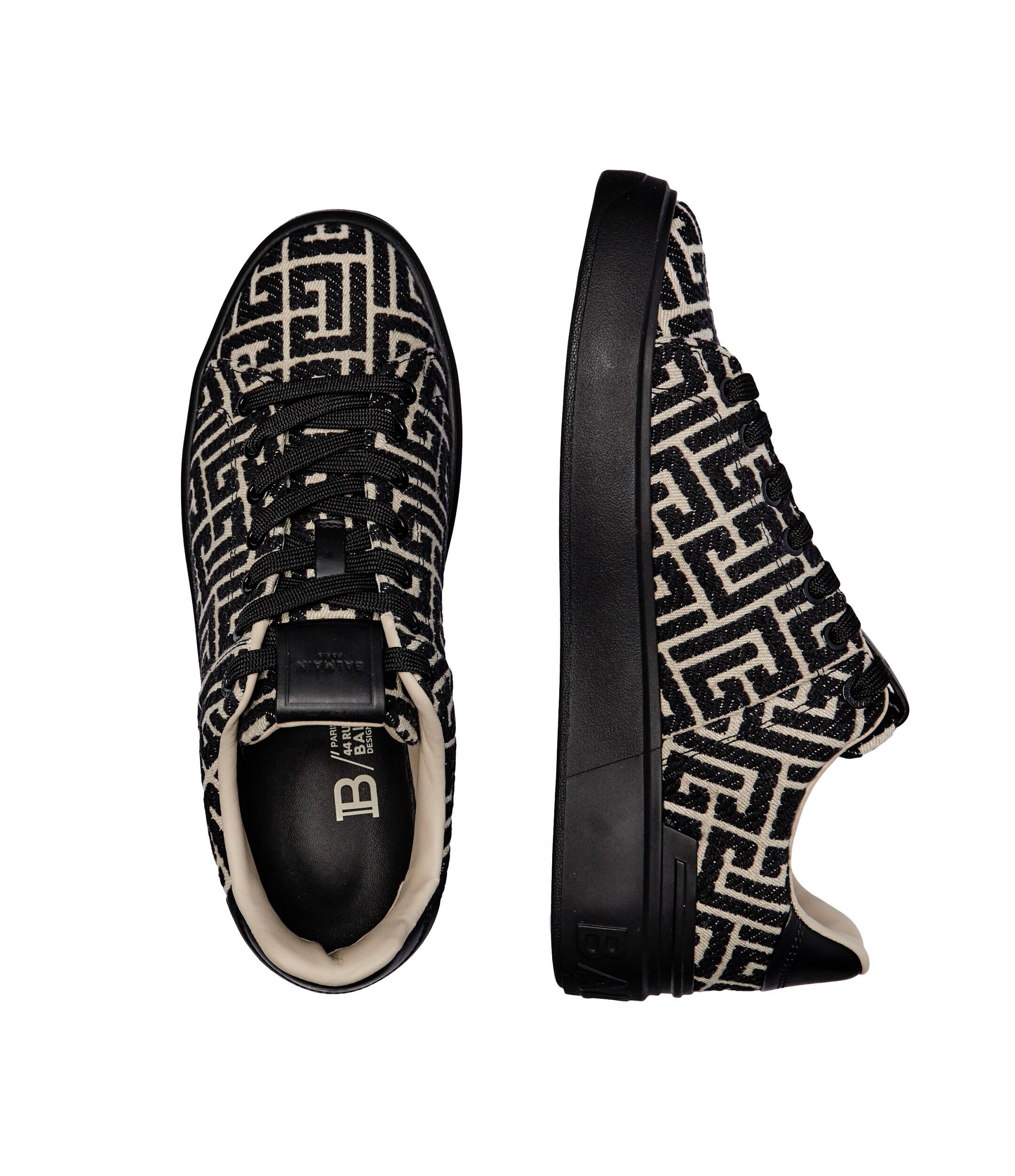 Balmain Sneakers cu adaos de piele