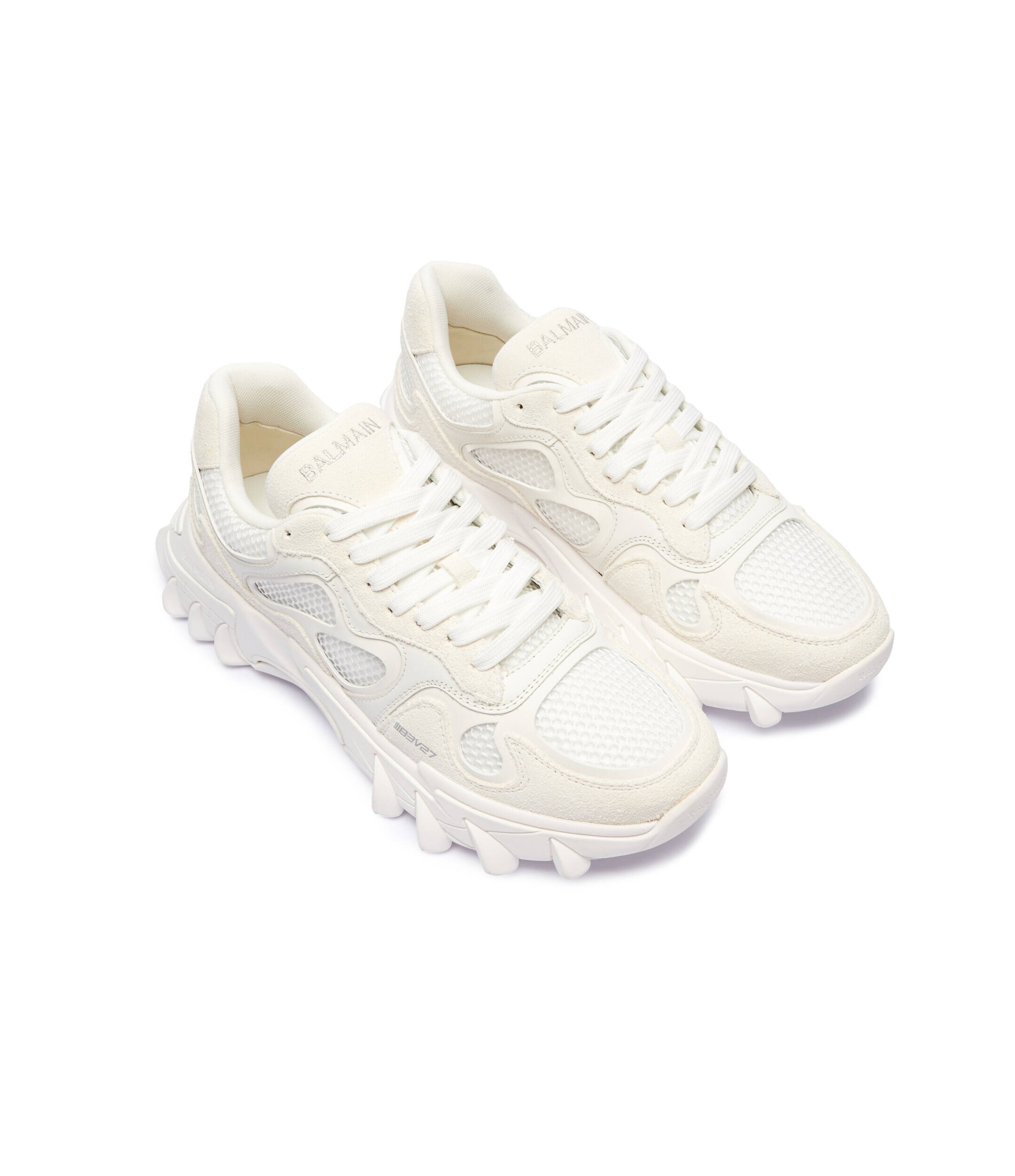 Balmain Sneakers cu adaos de piele