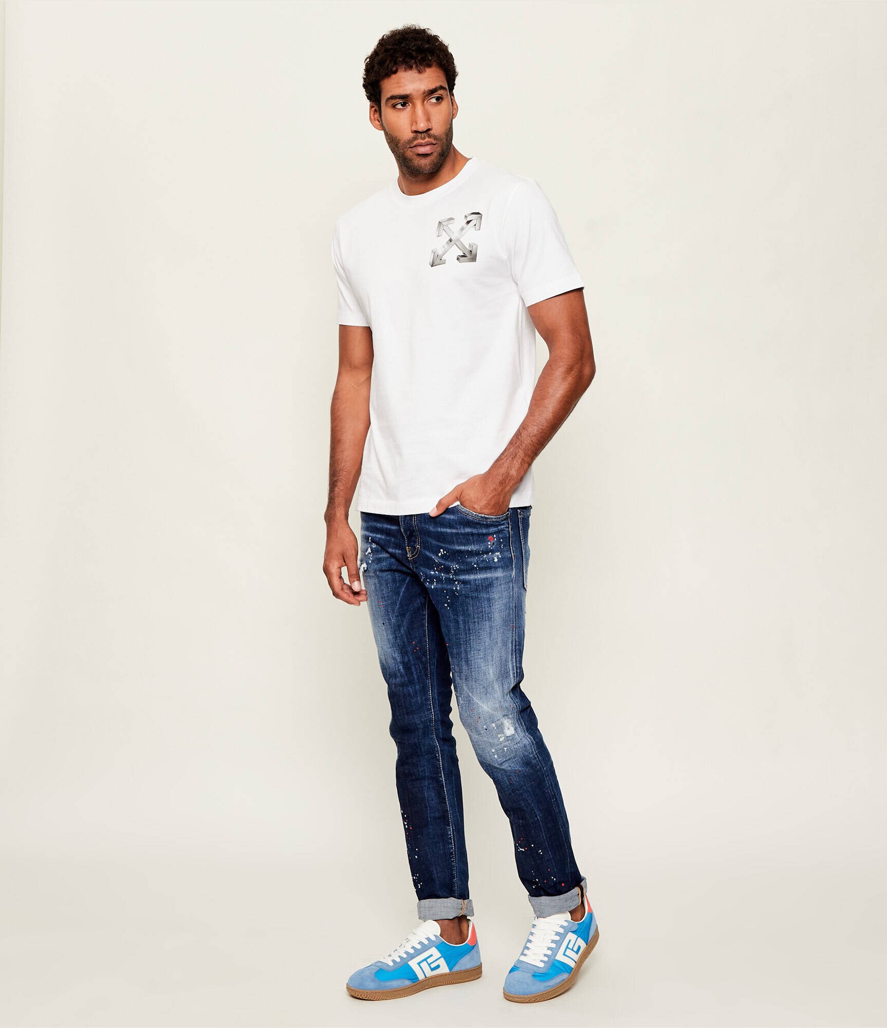 Balmain Sneakers | piele întoarsă