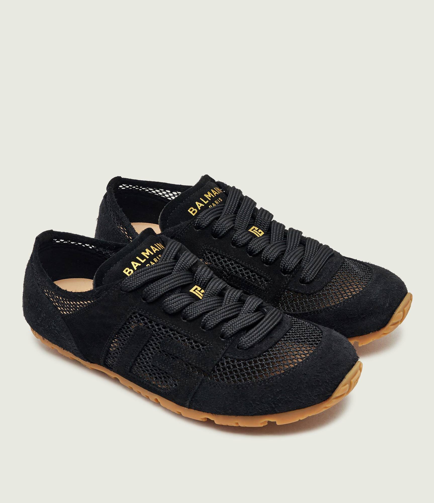 Balmain Sneakers Racer 45 | piele întoarsă