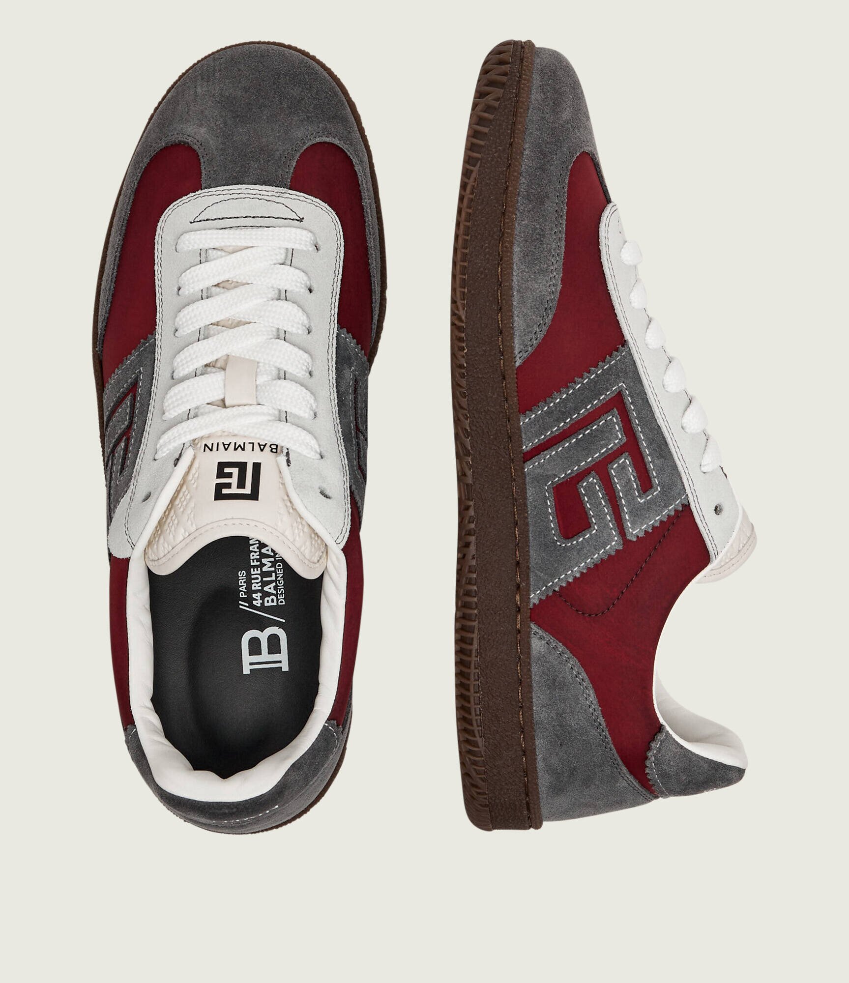 Balmain Sneakers Swan | piele întoarsă