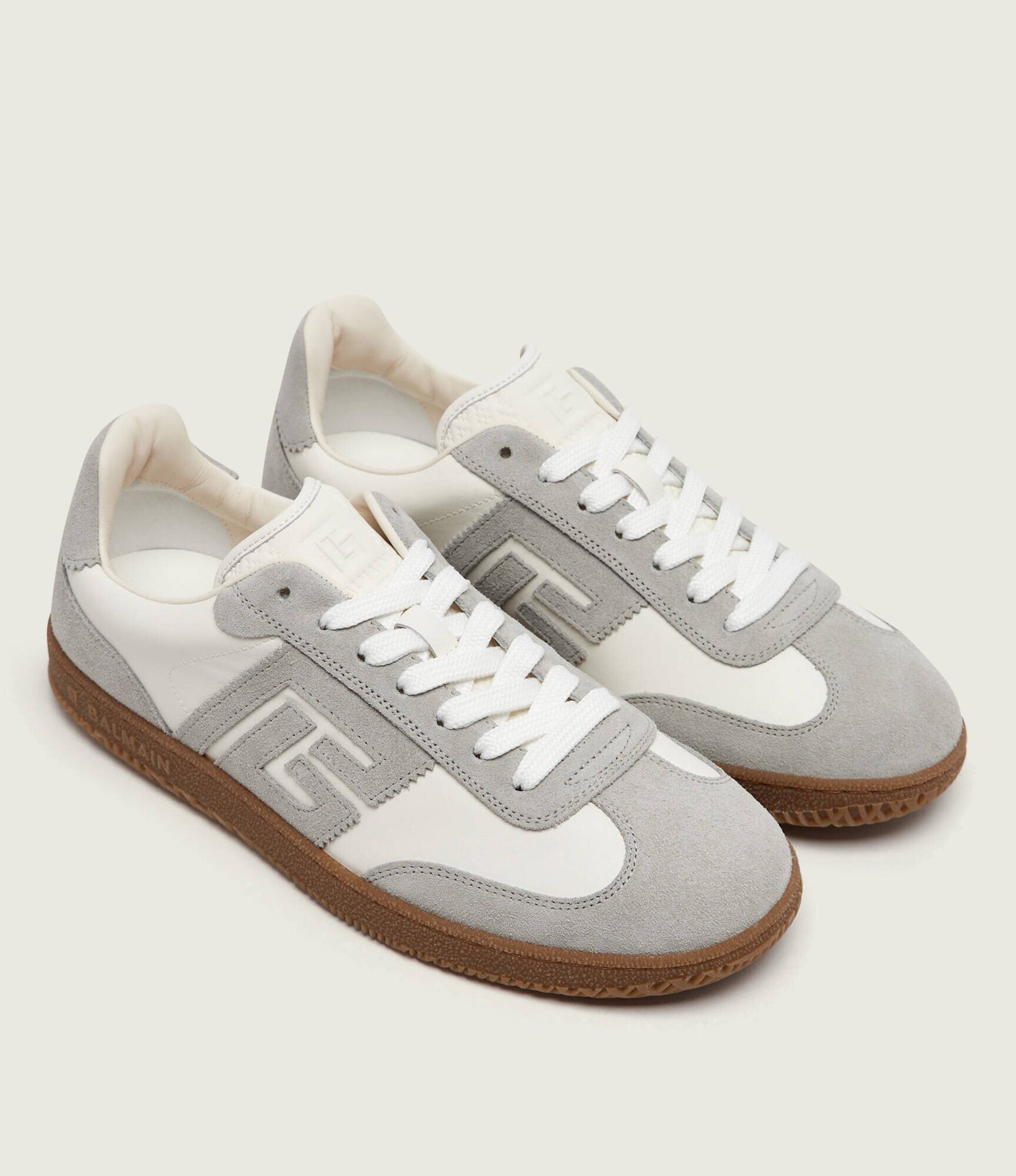 Balmain Sneakers Swan | piele întoarsă cu adaos de piele