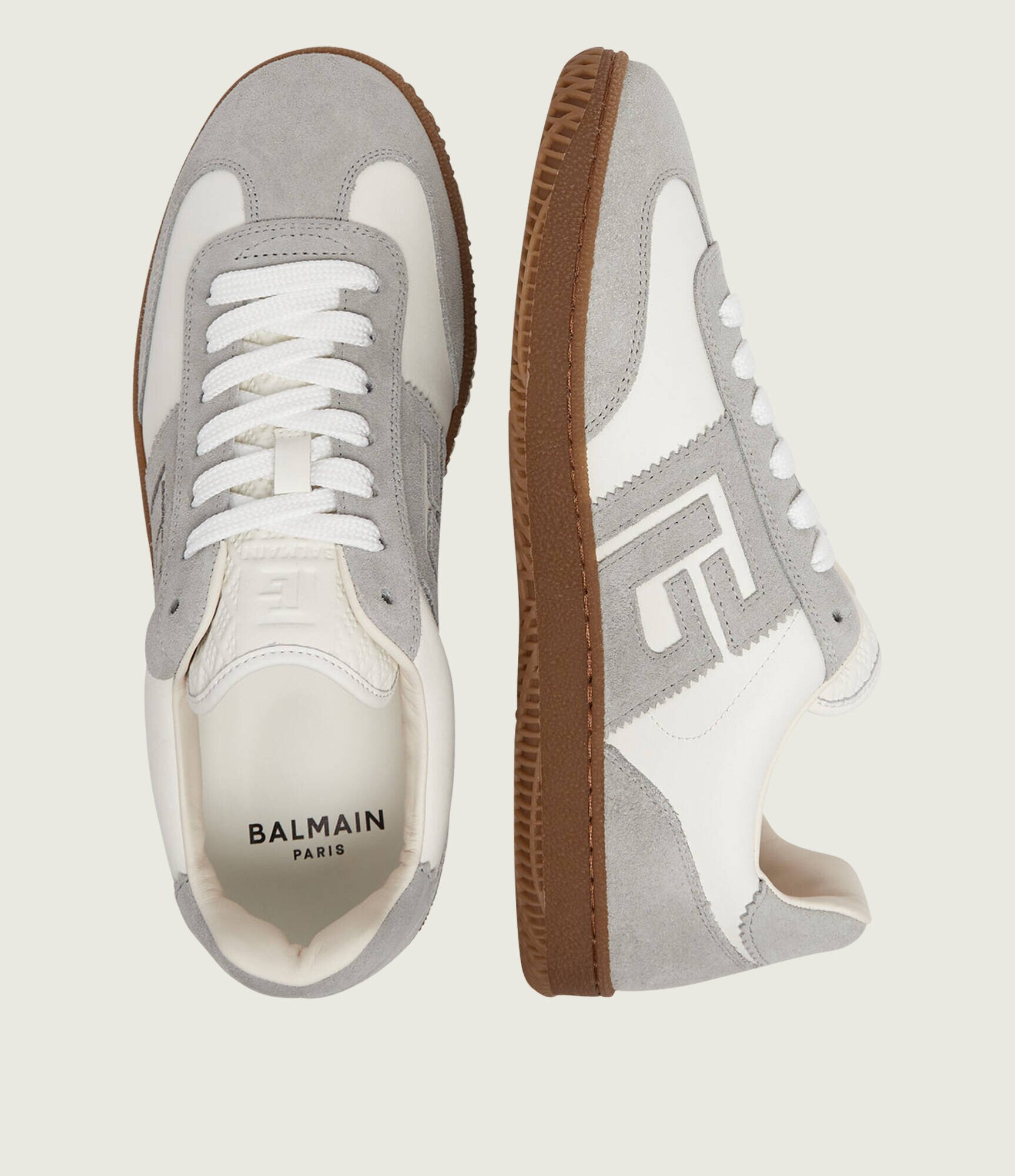 Balmain Sneakers Swan | piele întoarsă cu adaos de piele