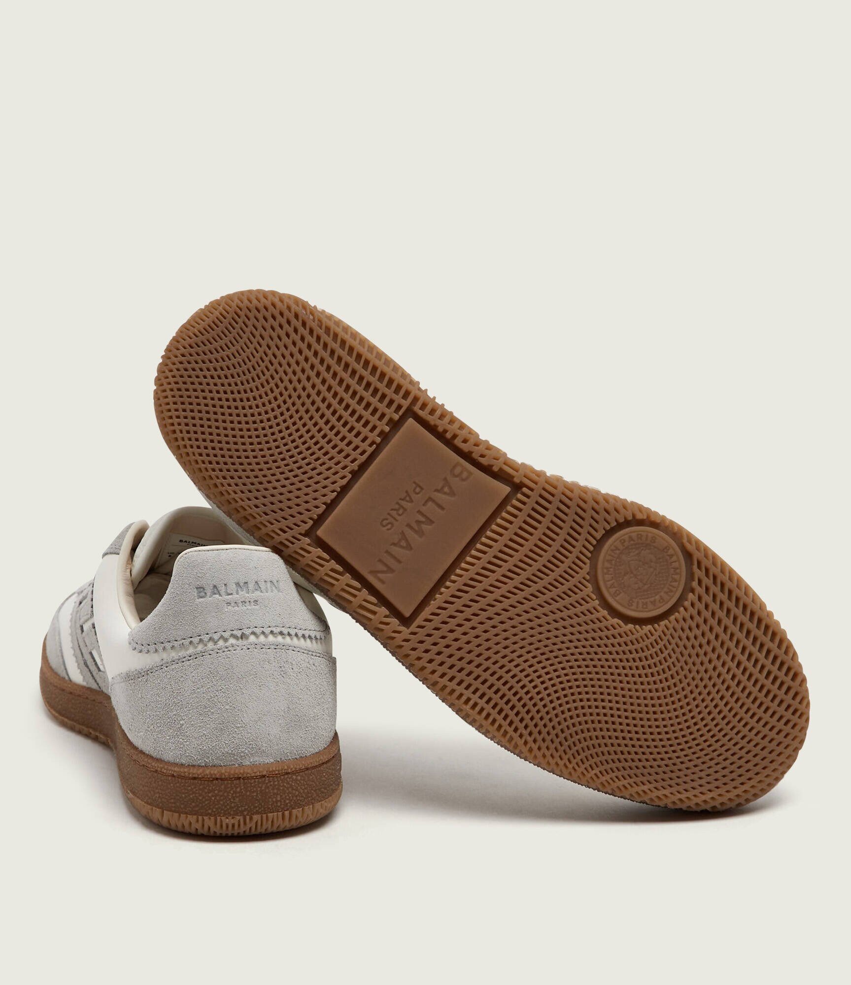 Balmain Sneakers Swan | piele întoarsă cu adaos de piele