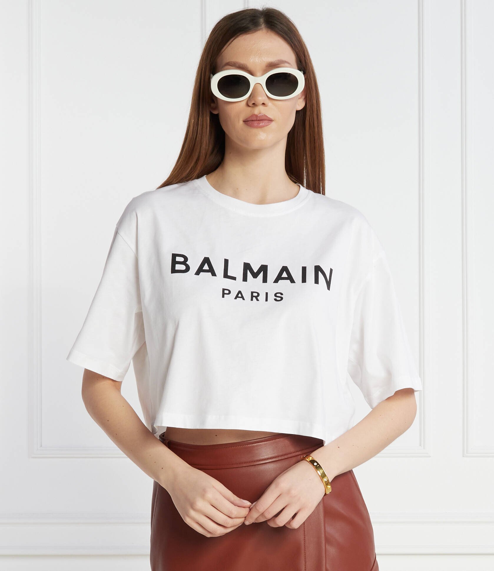 Balmain Tricou CROPPED | Regular Fit