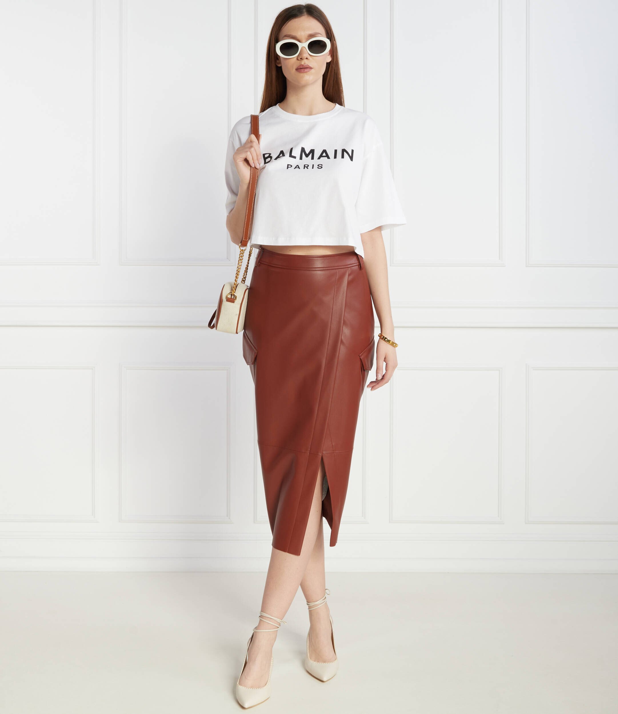 Balmain Tricou CROPPED | Regular Fit