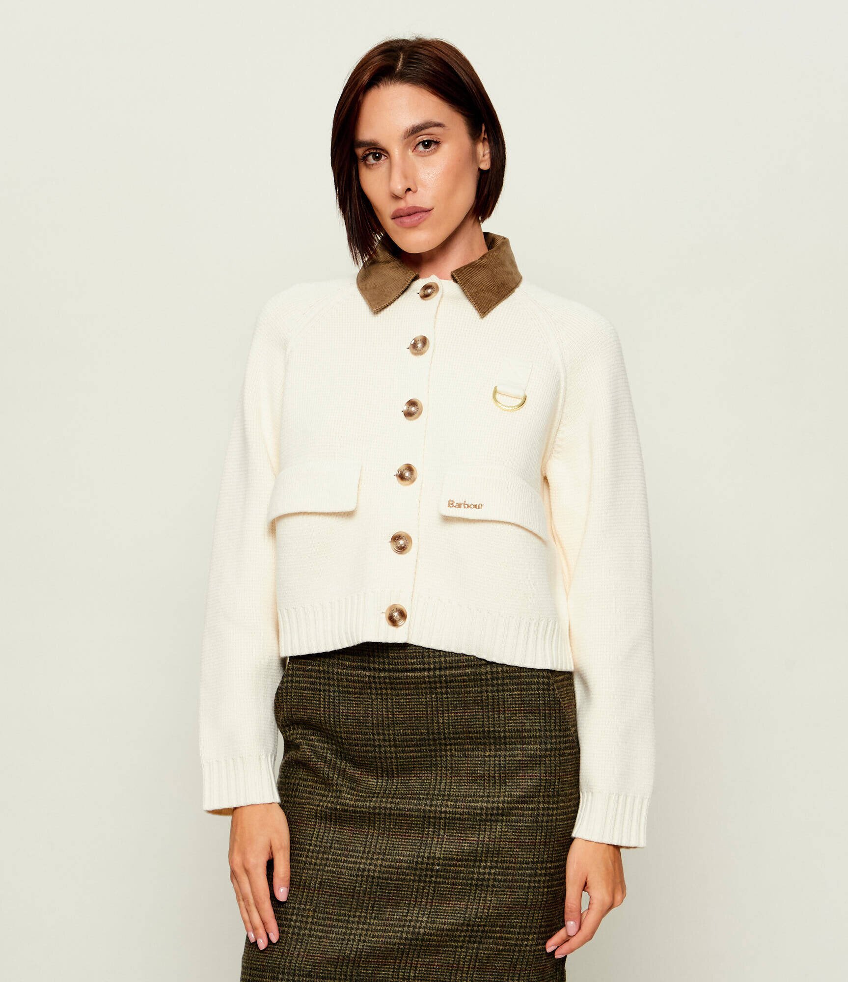 Barbour Cardigan Alverstone | regular fit cu adaos de lână | catifea reiată