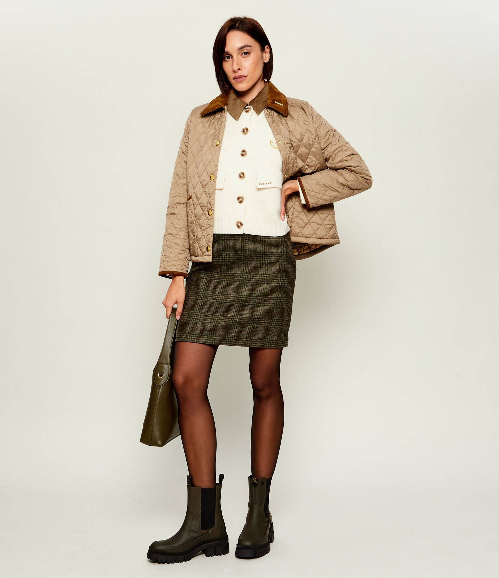 Barbour Cardigan Alverstone | regular fit cu adaos de lână | catifea reiată