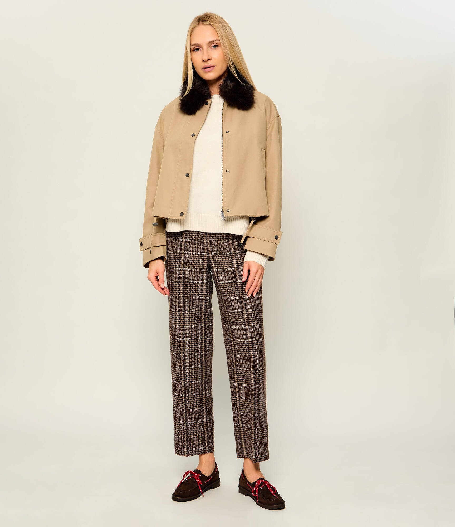 Barbour De lână pantaloni Amryn | Straight fit