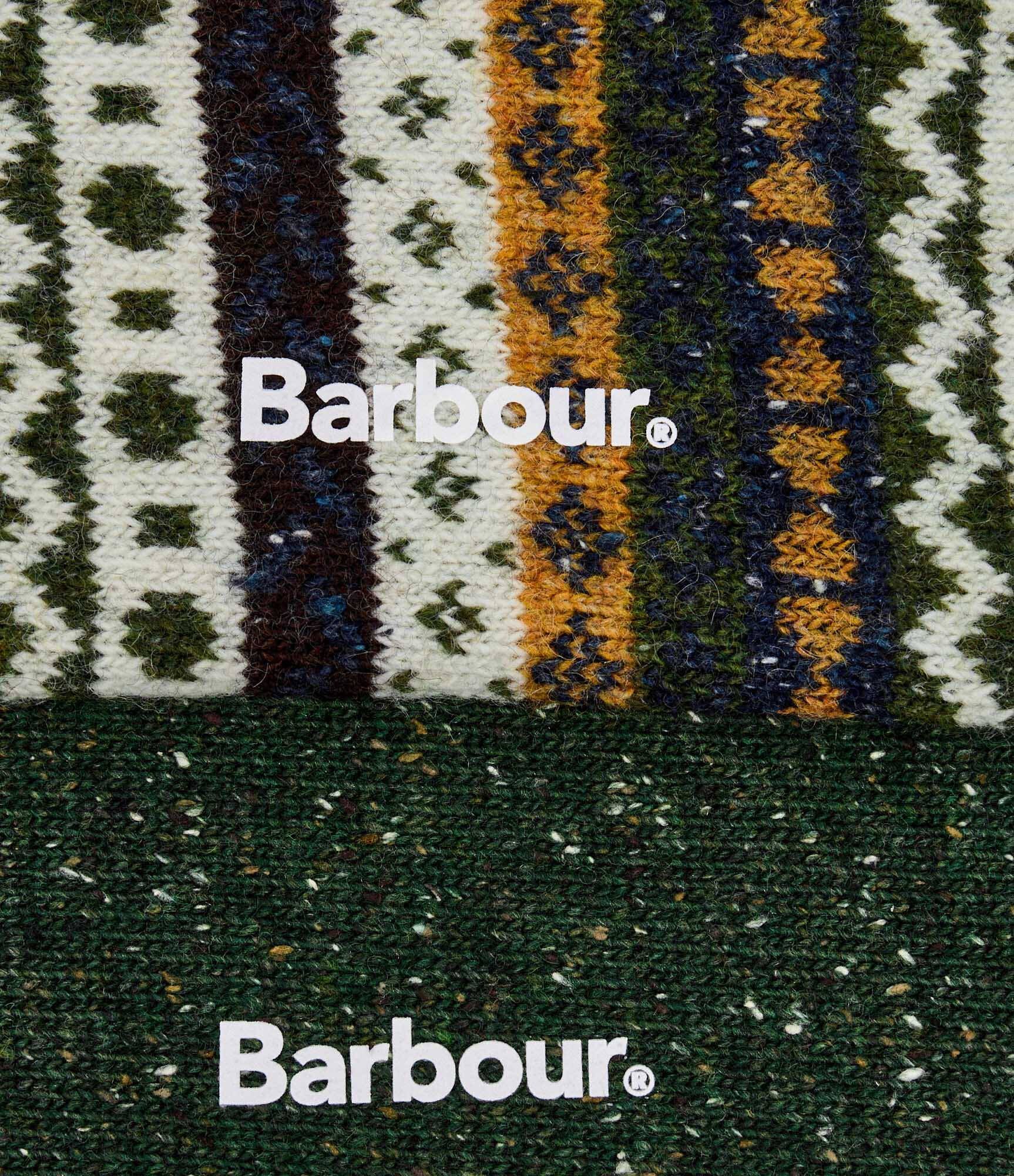 Barbour De lână șosete 2-pack Fair Isle cu adaos de mătase