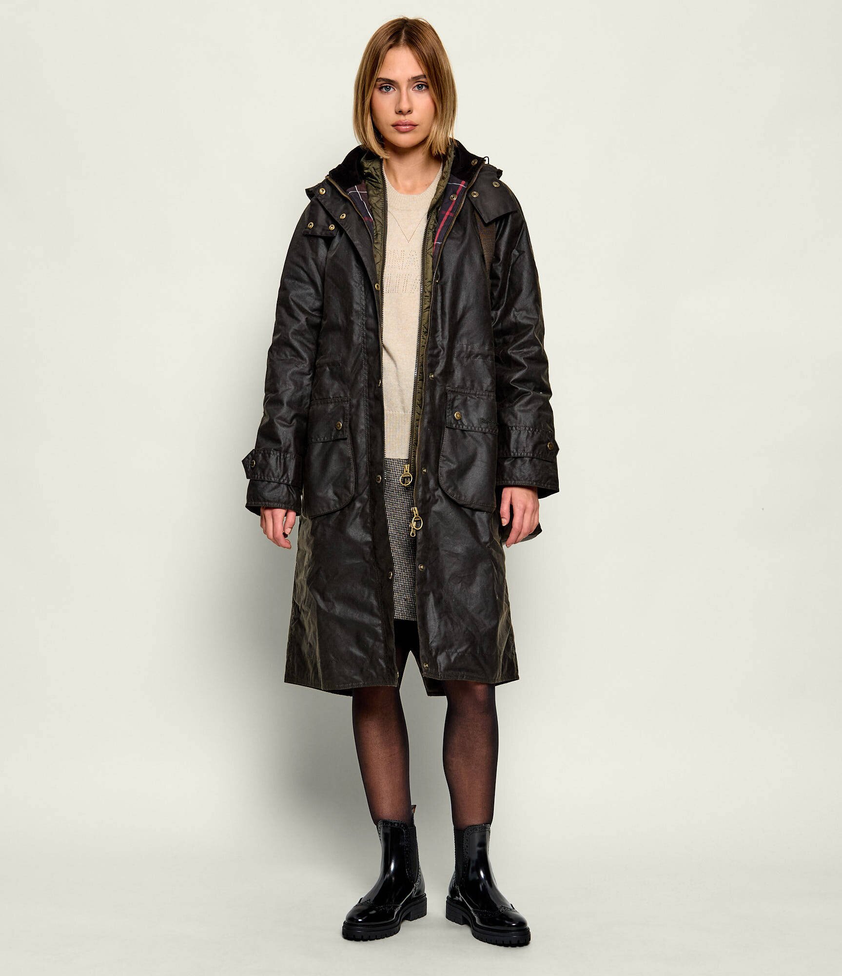 Barbour De piele ghete chelsea Fawne