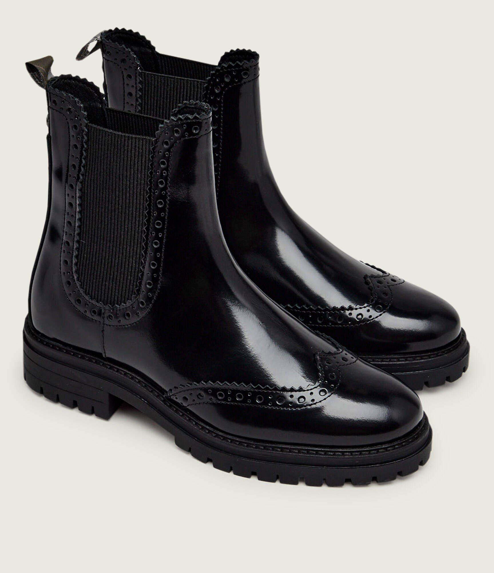Barbour De piele ghete chelsea Fawne