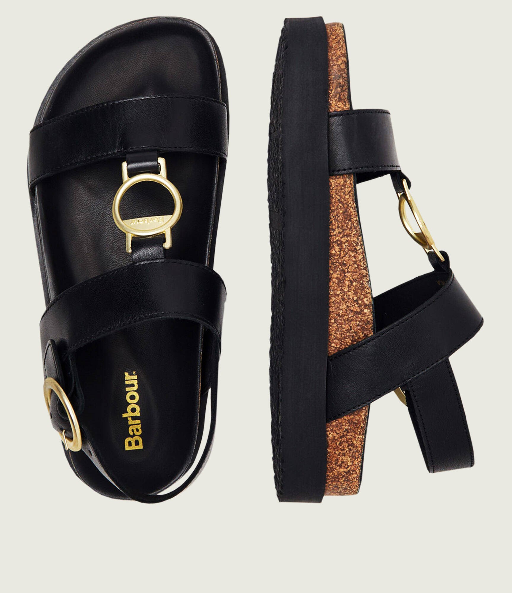 Barbour De piele sandale Gwen