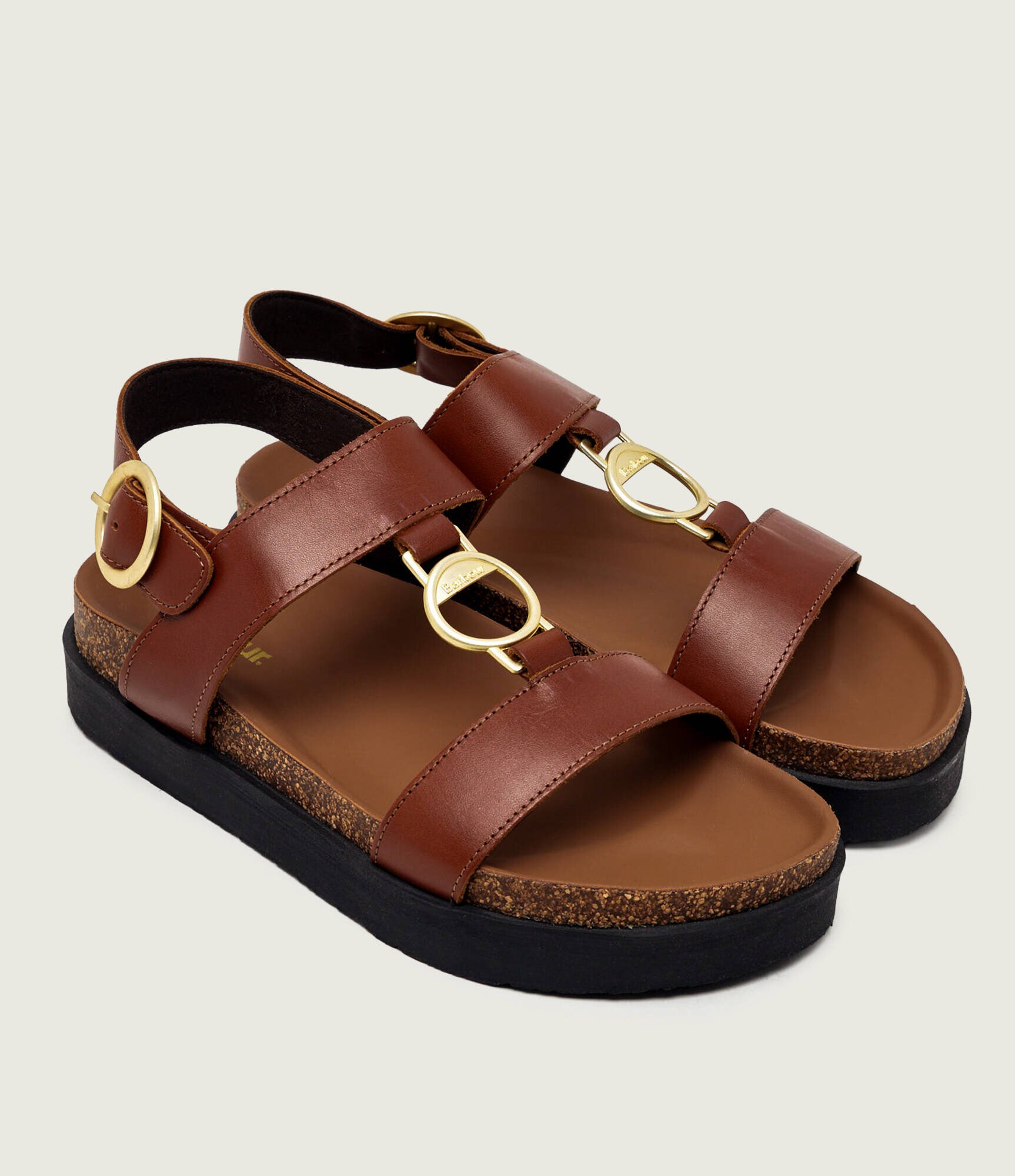 Barbour De piele sandale Gwen