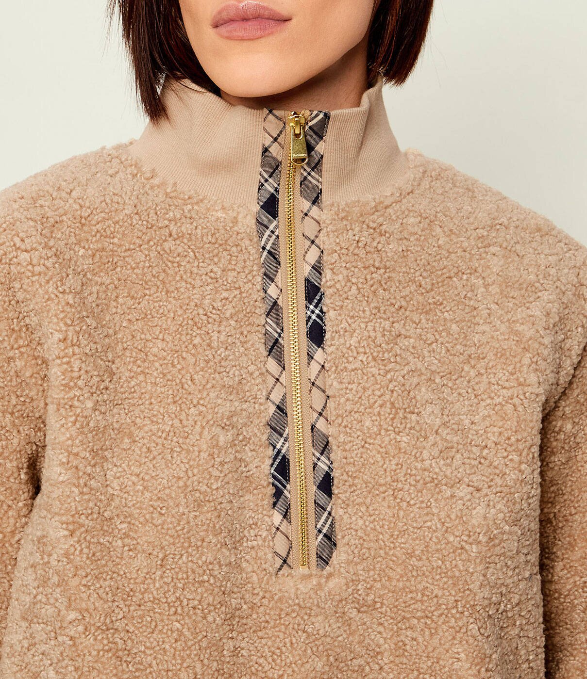 Barbour Din fleece hanorac Fawne | regular fit