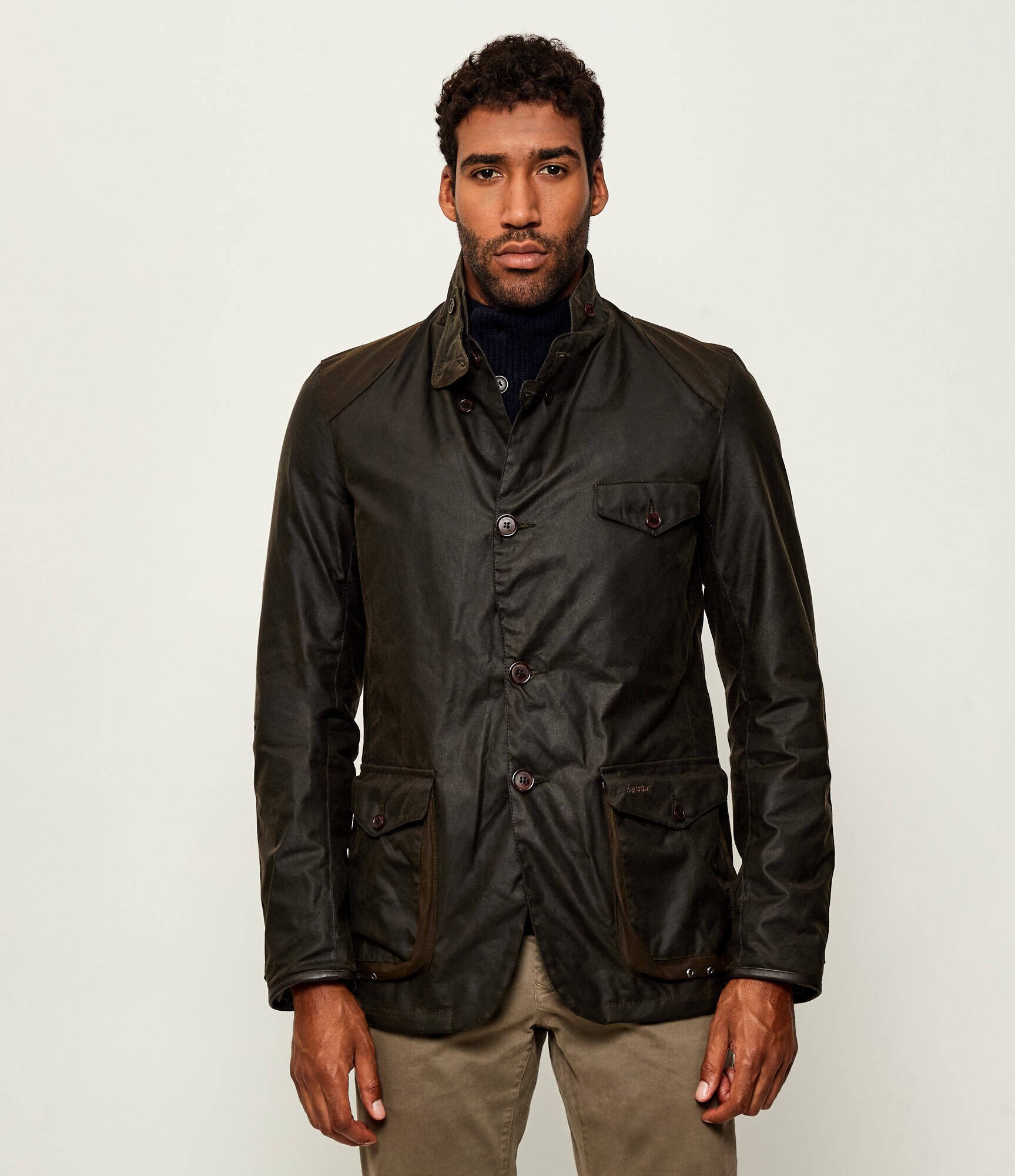 Barbour Geacă Beacon | Slim Fit cu adaos de piele