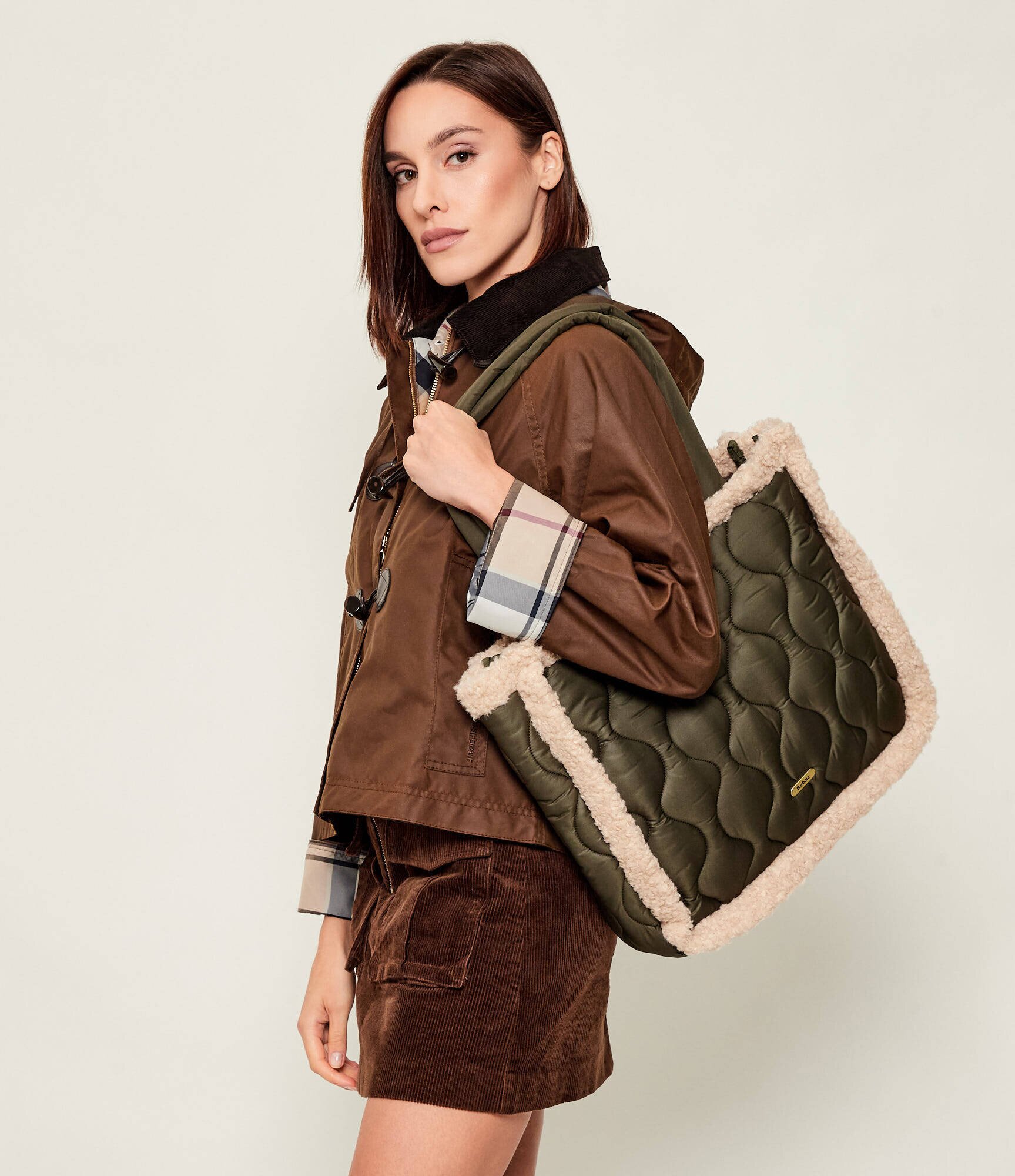 Barbour Geantă shopper Marnie Quilt | shearling