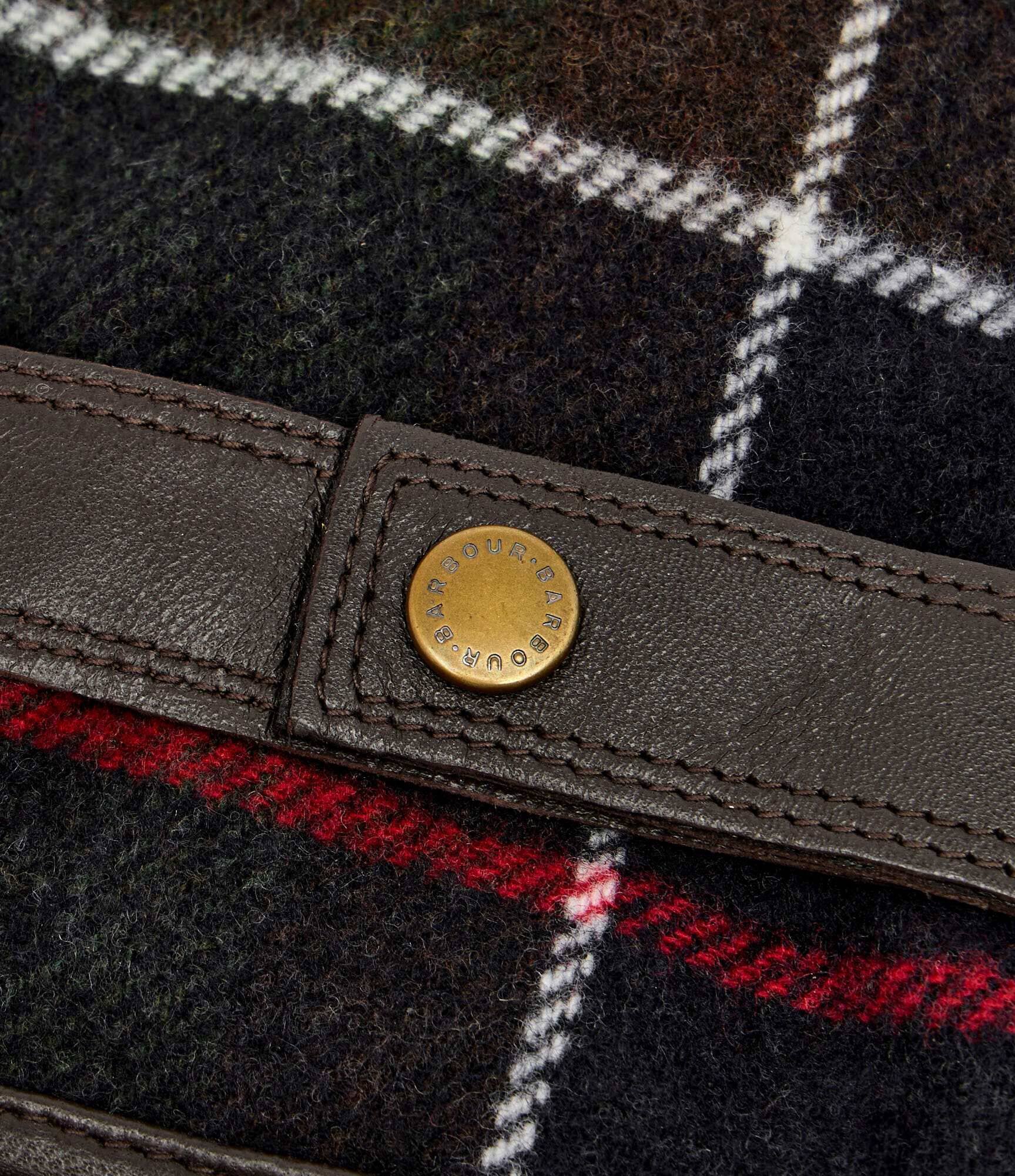Barbour Mănuși de piele Newbrough Tartan cu adaos de lână
