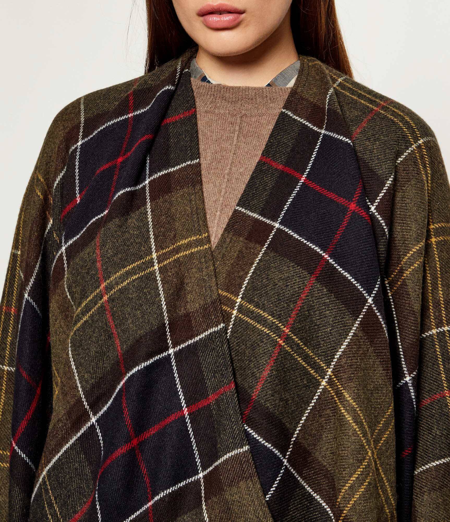 Barbour Poncho Staffin Tartan Serape | Loose fit