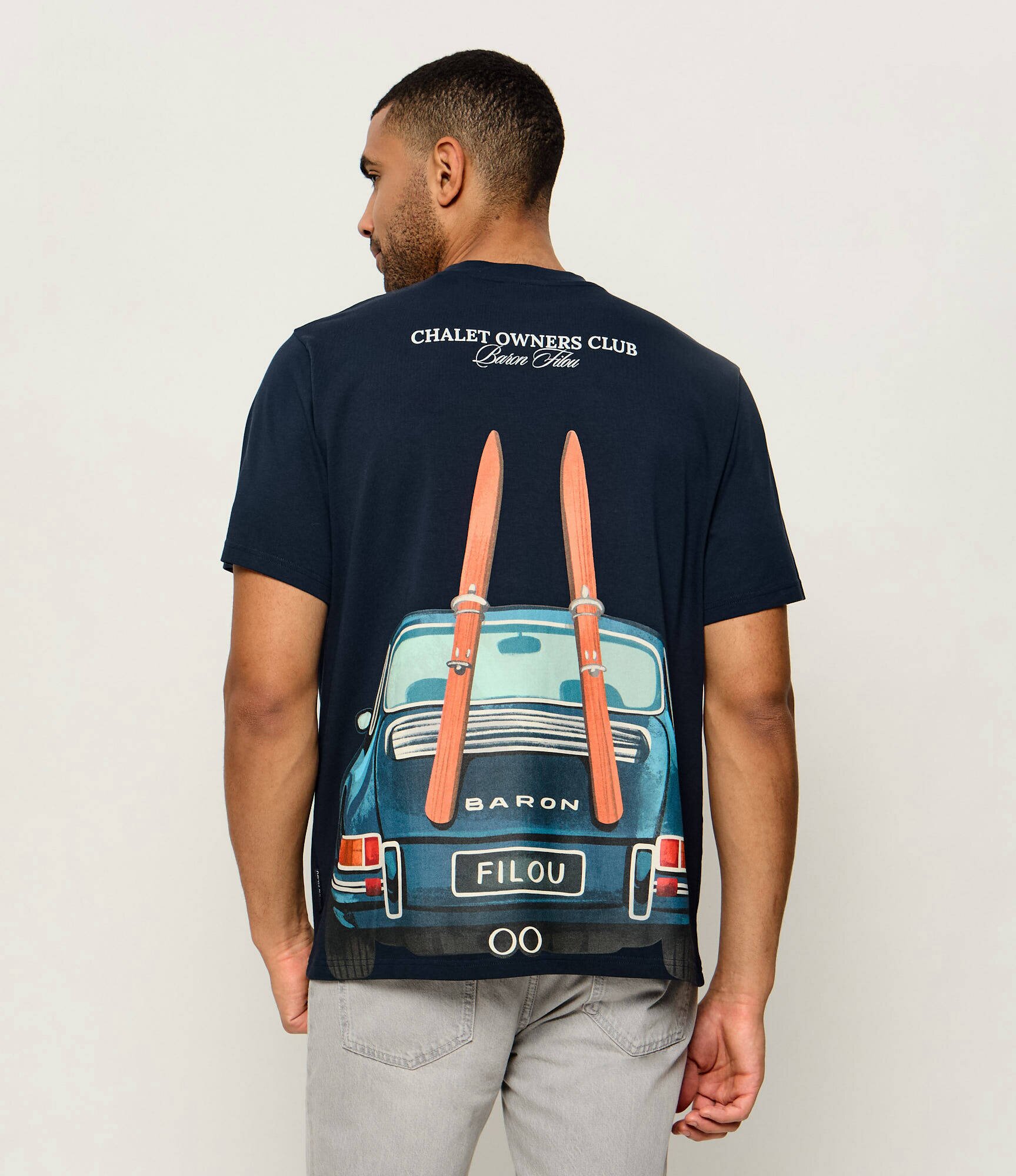 Baron Filou Tricou Car With Skis | Oversize fit
