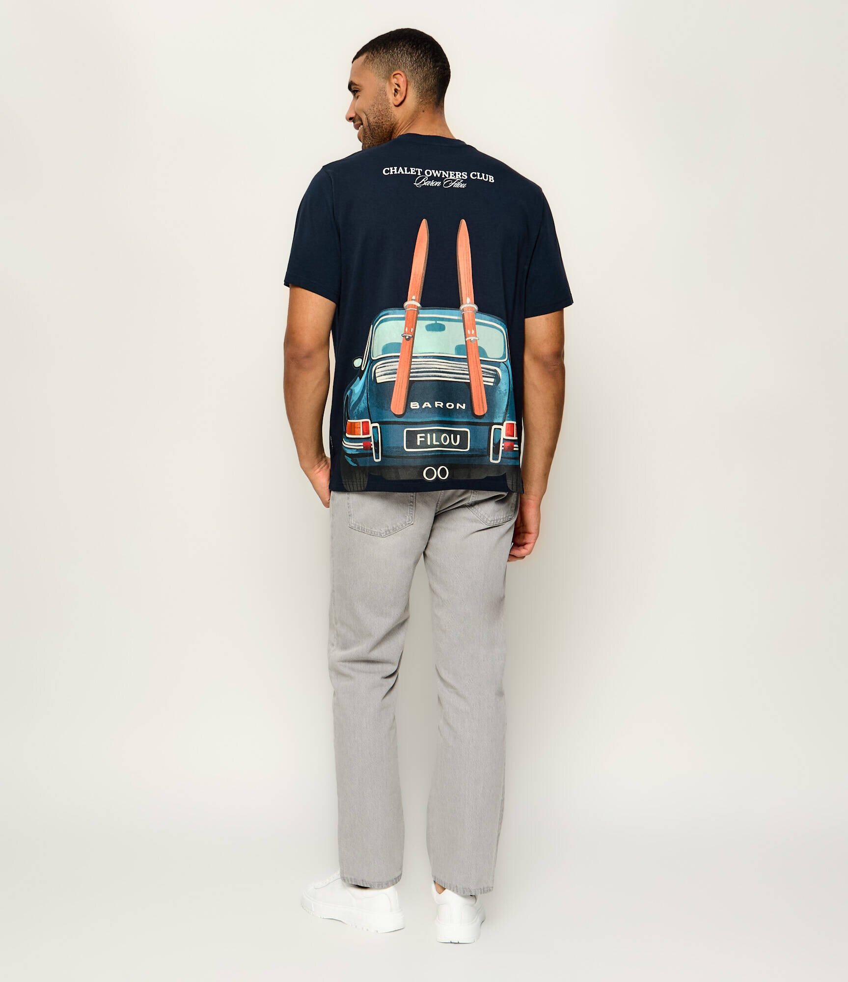 Baron Filou Tricou Car With Skis | Oversize fit