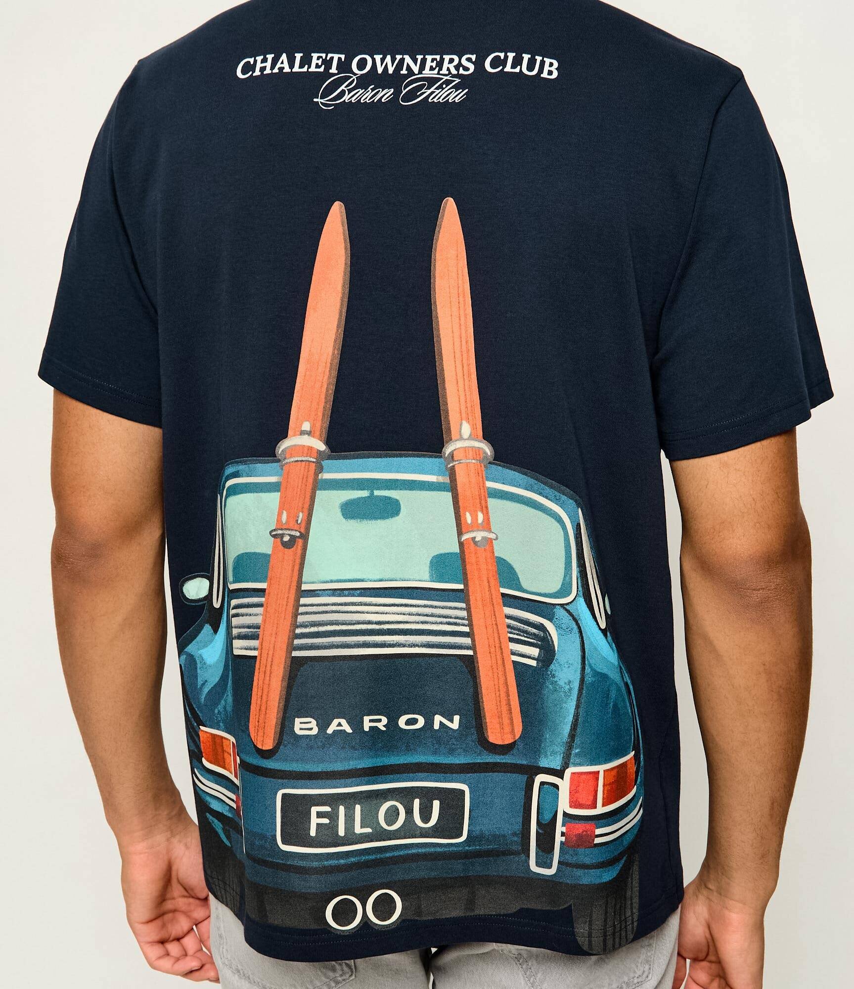Baron Filou Tricou Car With Skis | Oversize fit