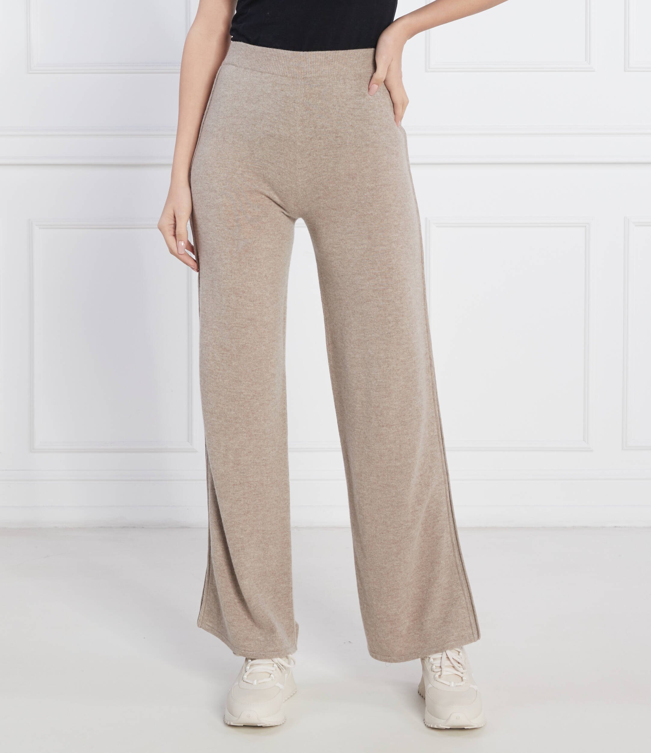 Beatrice B De lână pantaloni de tricot | Relaxed fit cu adaos de cașmir