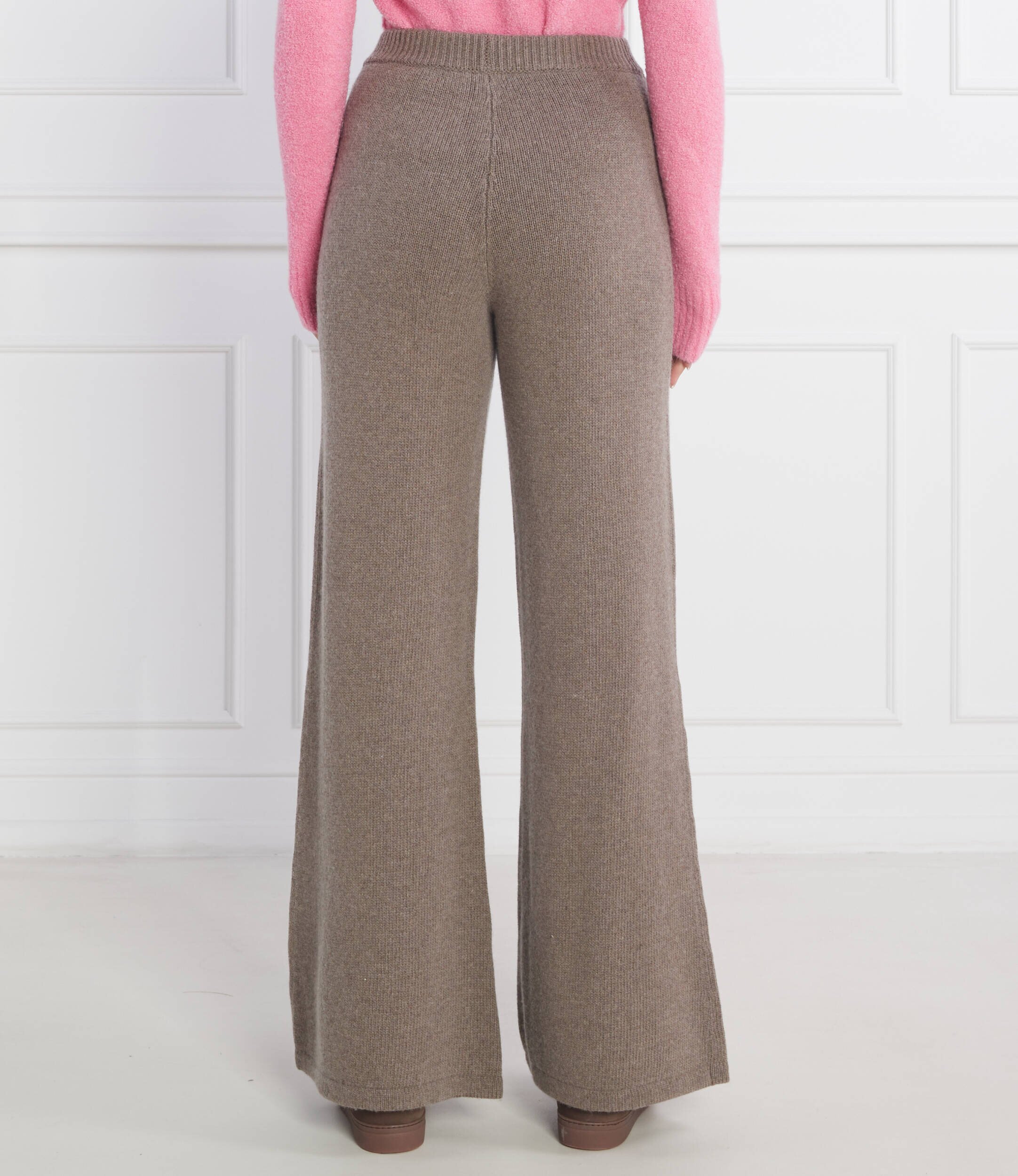 Beatrice B Pantaloni de tricot | flare fit cu adaos de lână și cașmir