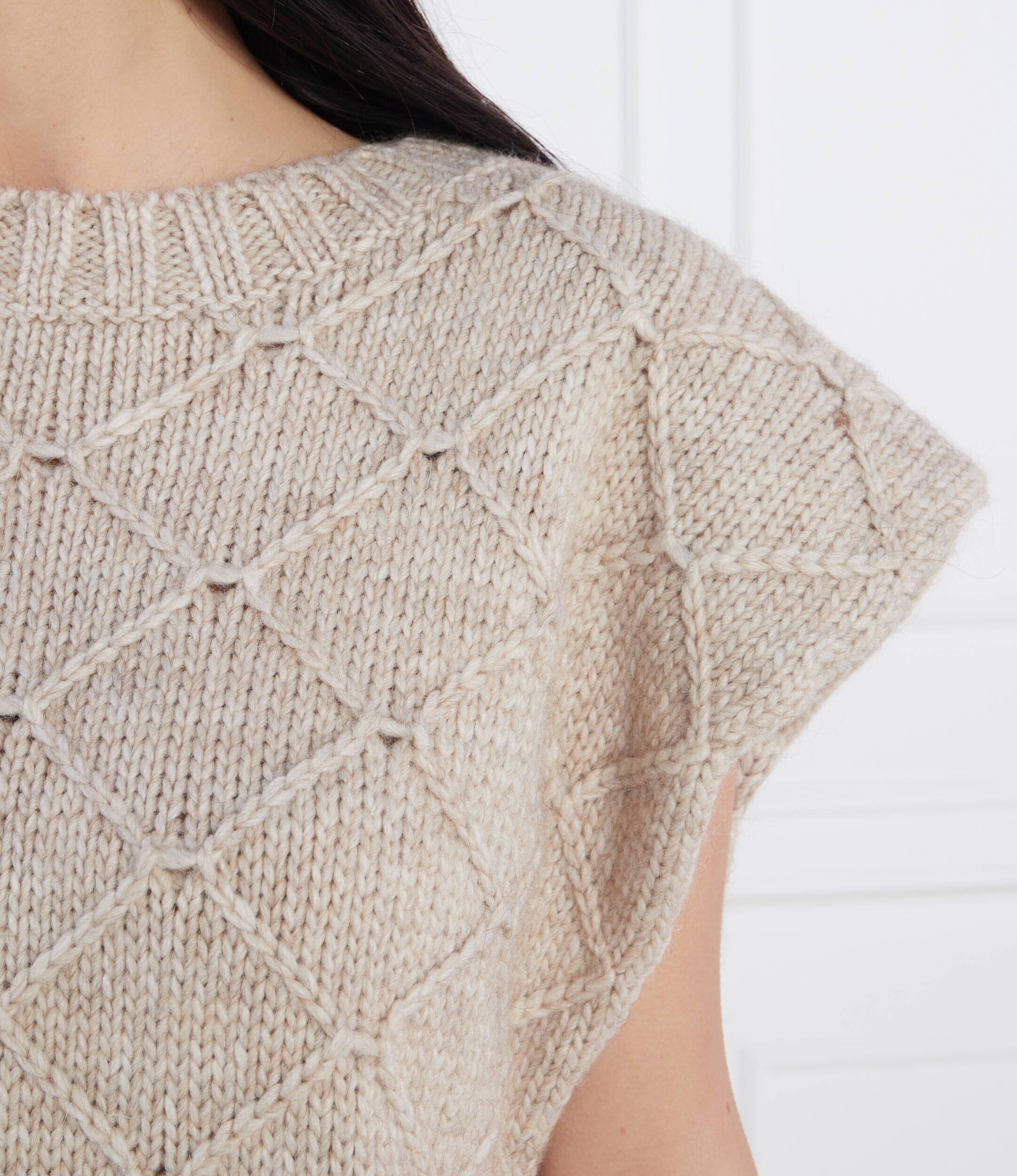 Beatrice B Vestă GILET | Regular Fit cu adaos de lână