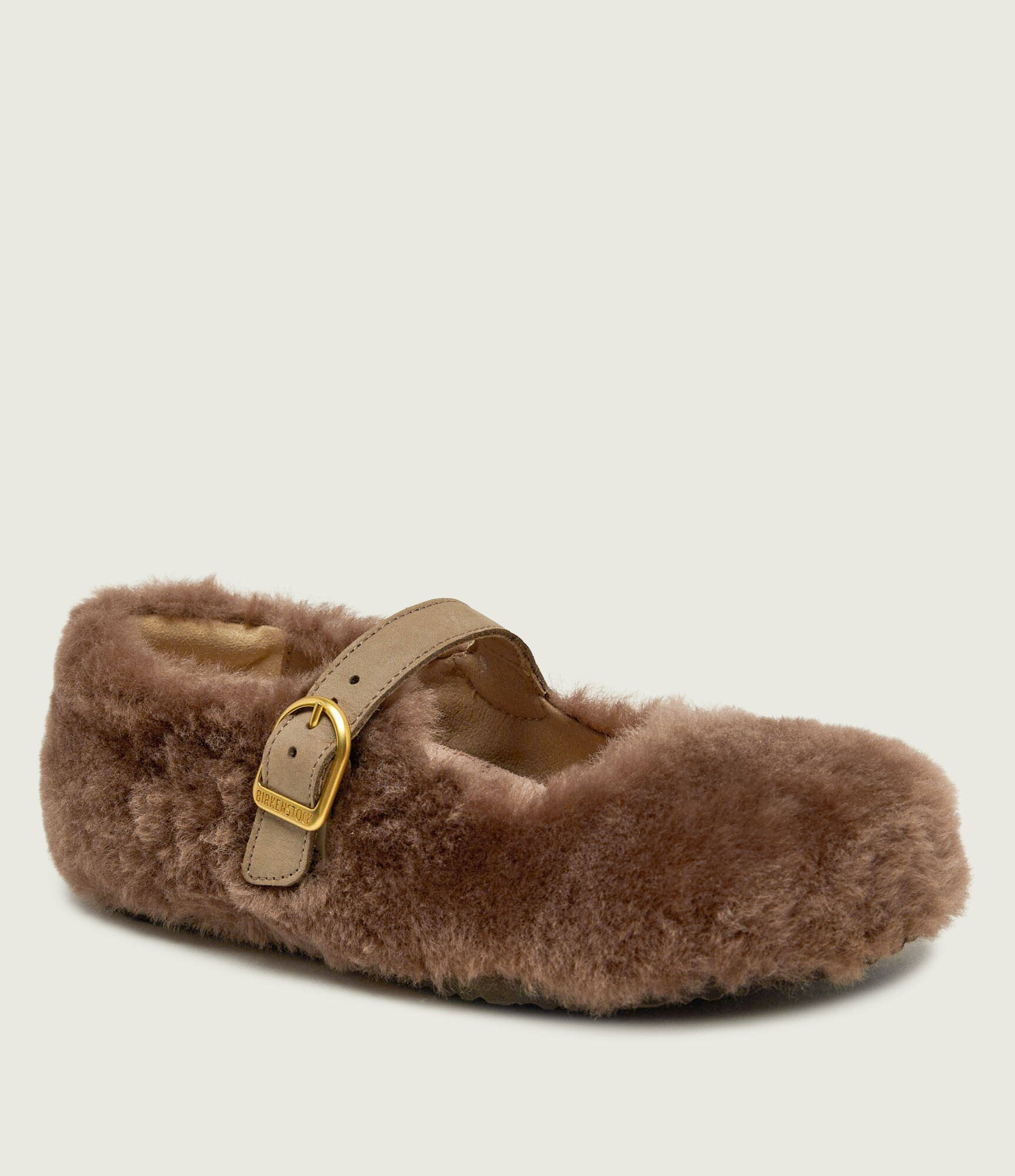 Birkenstock Balerini Santa Clarita Mary Jane| shearling| narrow fit cu adaos de piele