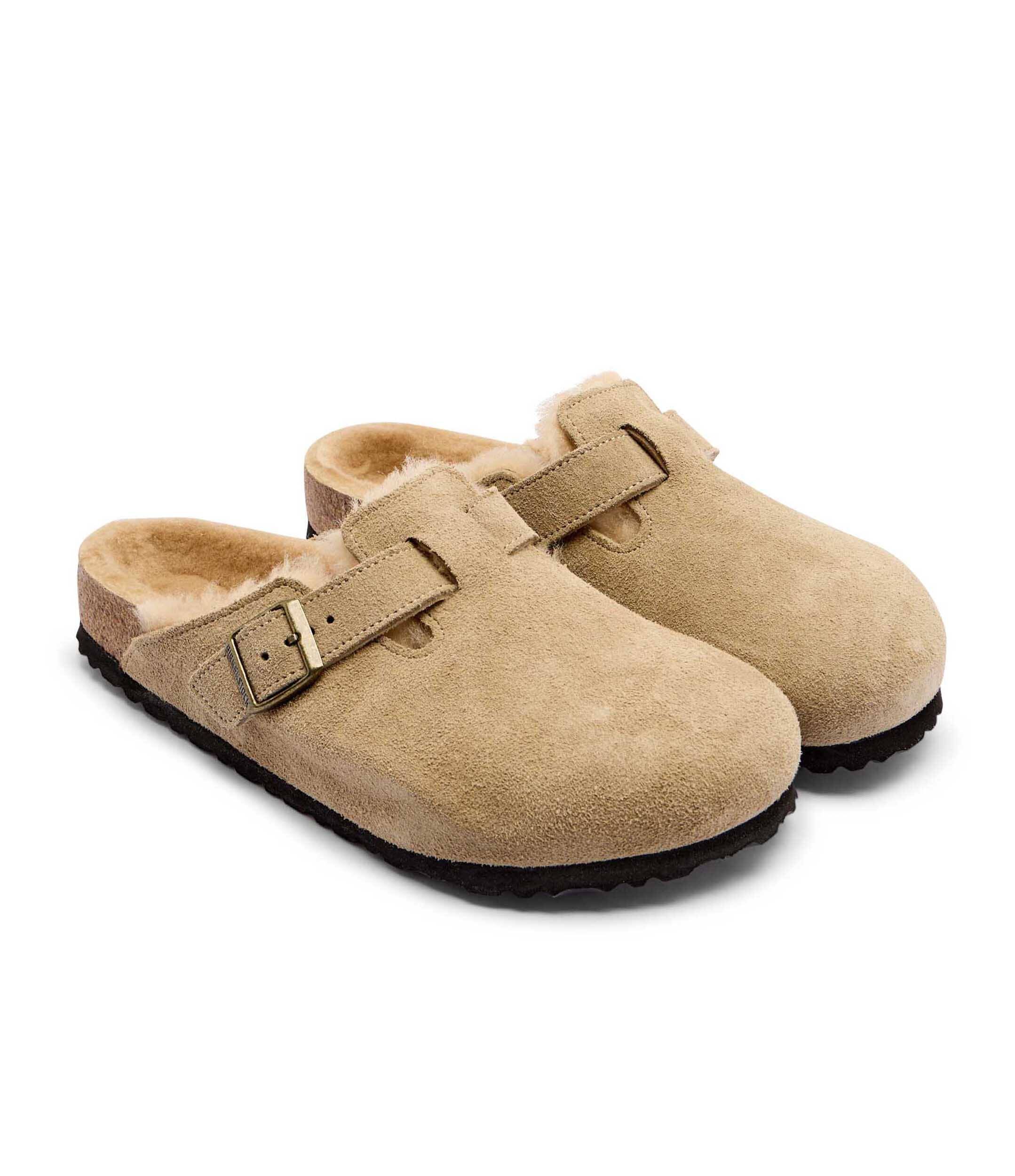 Birkenstock Căptușite mules (încălțăminte) LEVE | regular fit cu adaos de lână | piele întoarsă